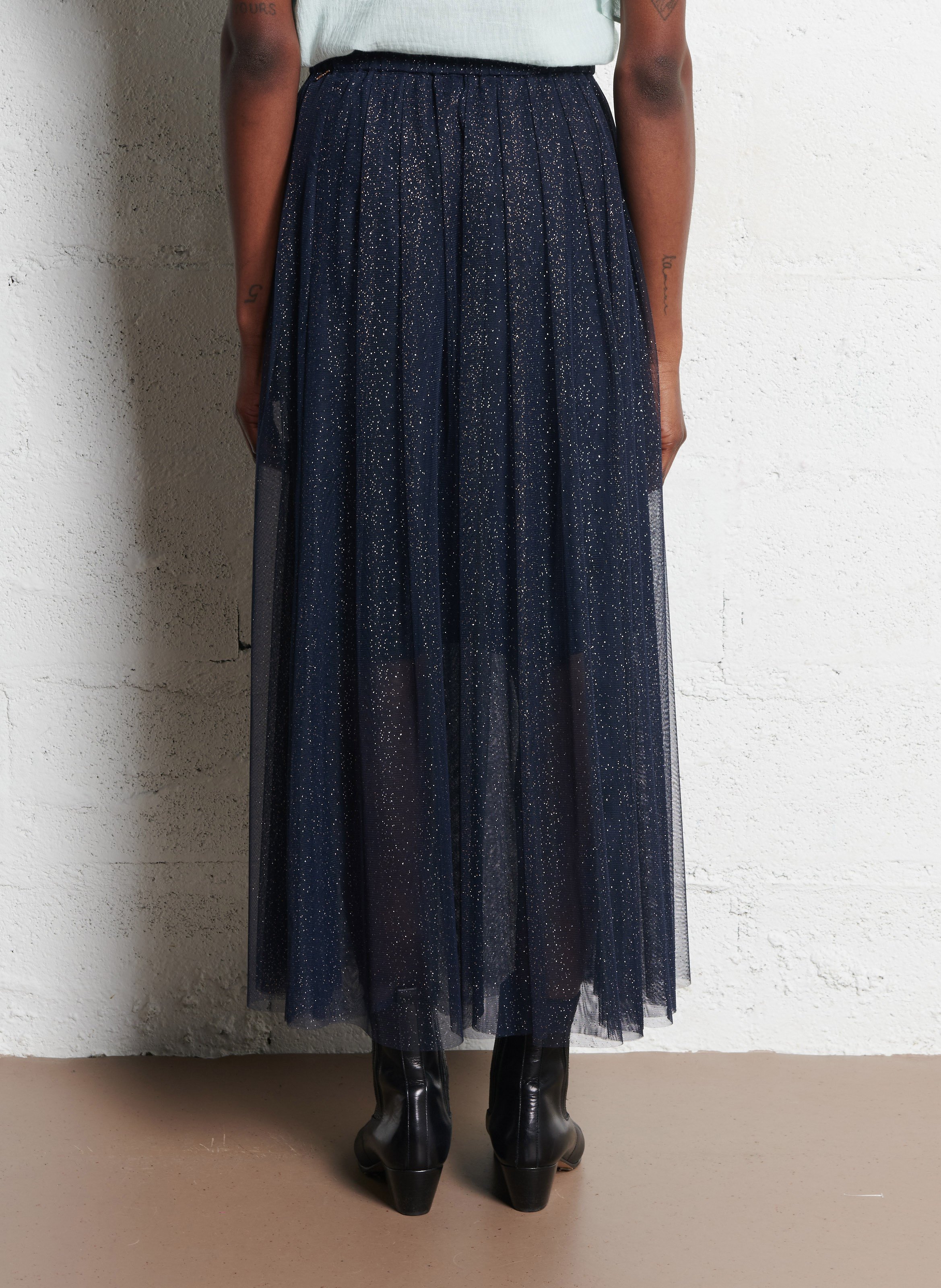 Jupe longue en tulle  ONE STEP Bleu