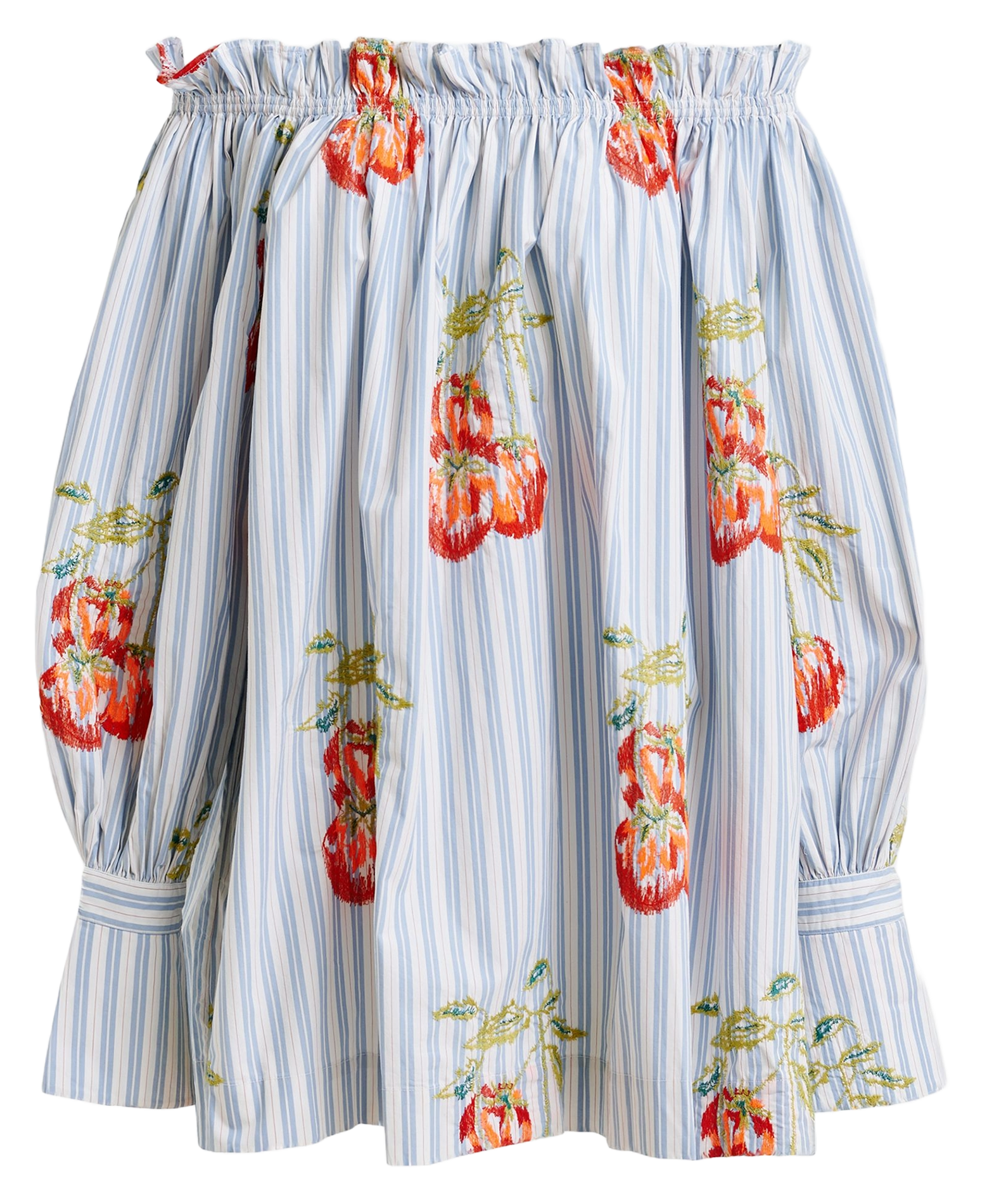 Robe courte épaules dénudées à rayures ESSENTIEL ANTWERP Bleu