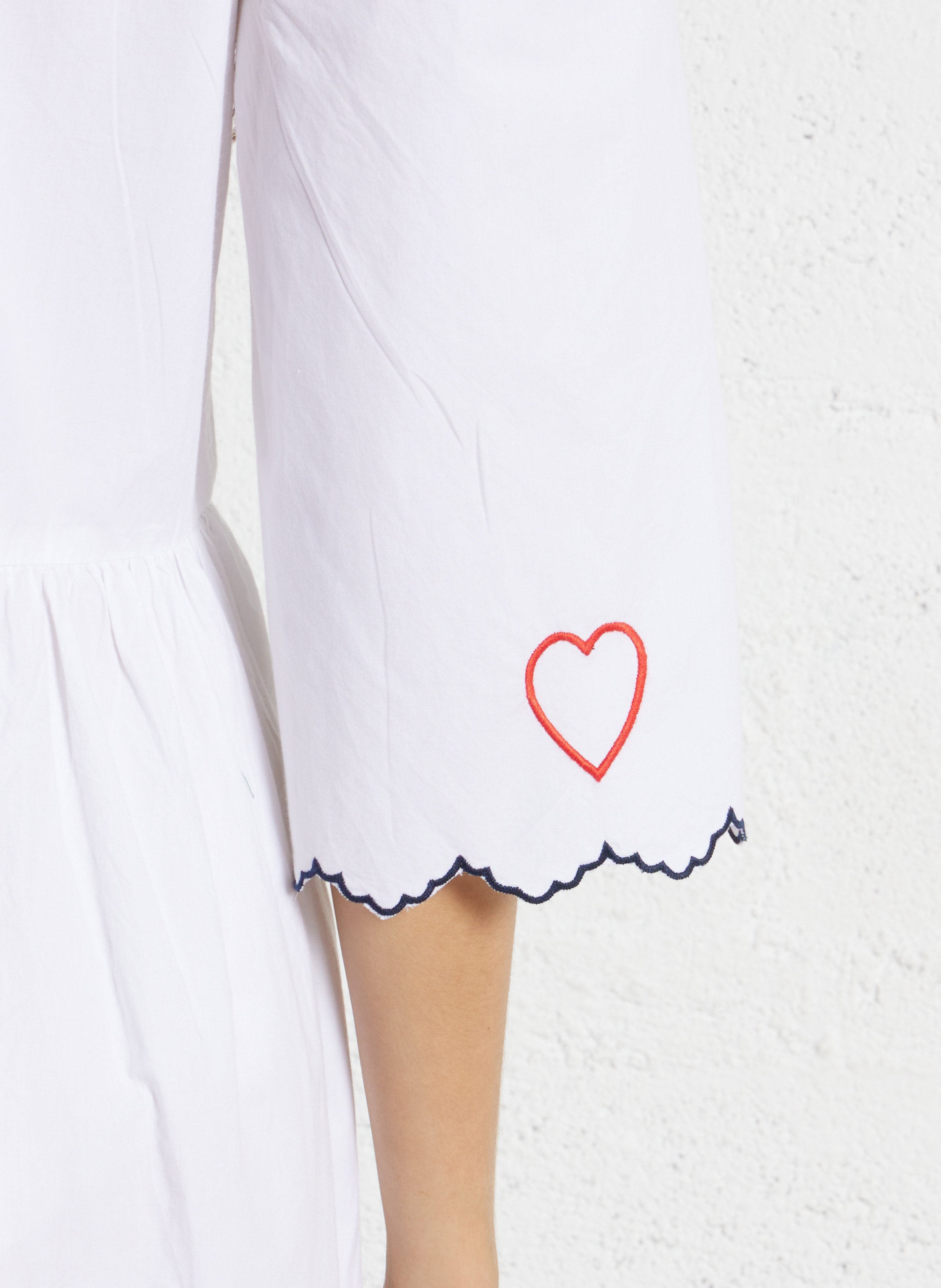 Robe longue en coton bio STELLA NOVA Blanc