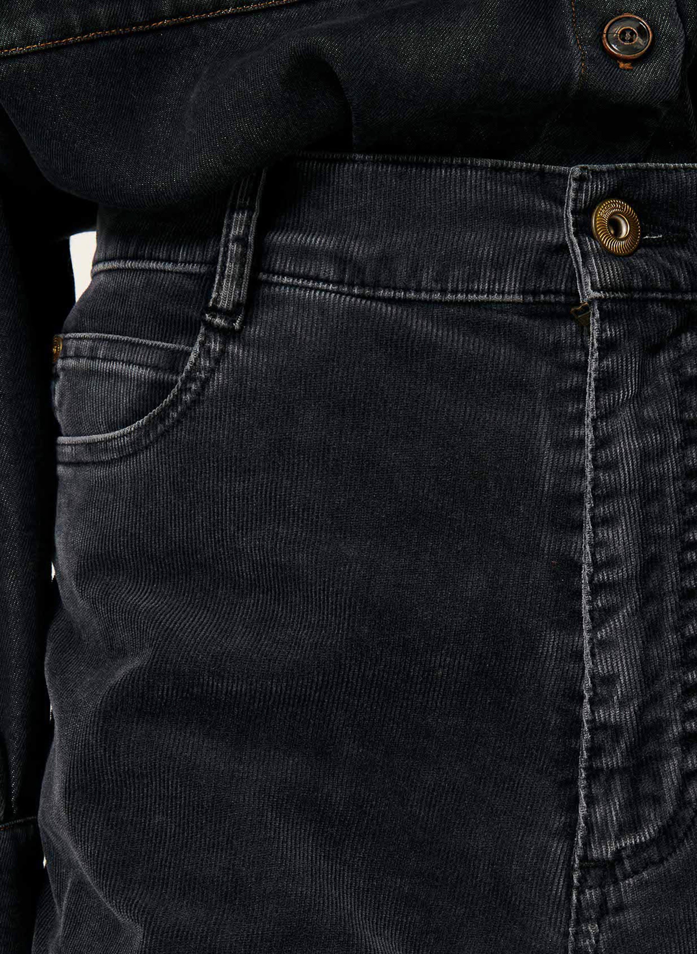 High-waisted straight-leg trousers in blended organic cotton SESSUN Grey