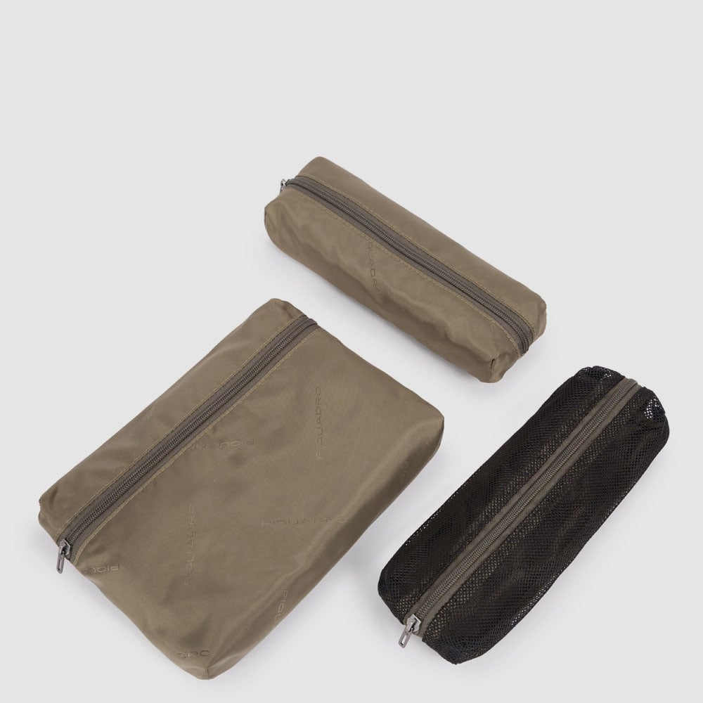 Leather toiletry bag PIQUADRO Blue