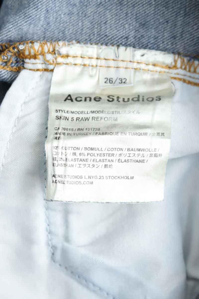 Cotton skinny jeans ACNE STUDIOS - Seconde Main Blue