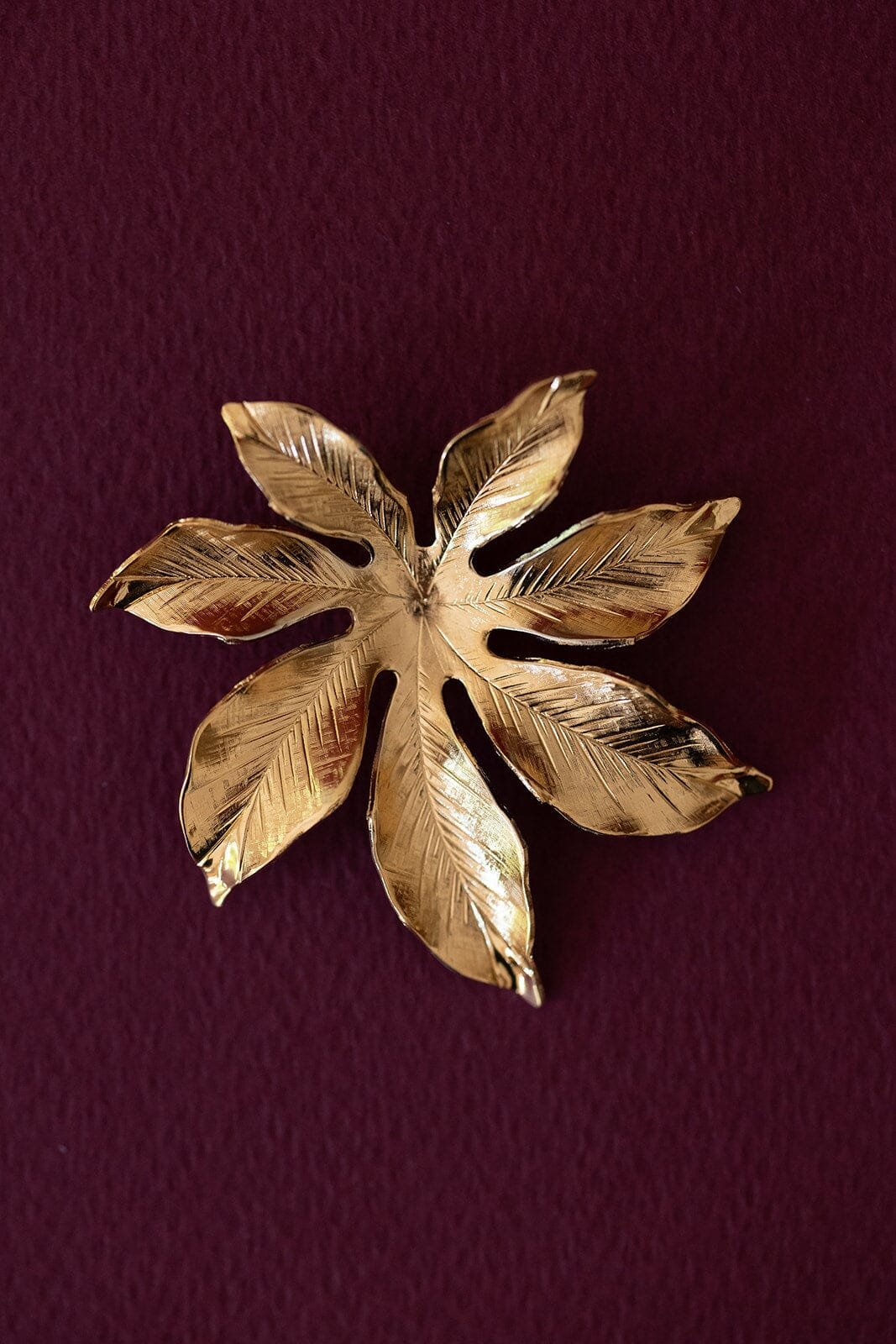 HESPÉRIS - fine gold-plated flower brooch MONSIEUR SIMONE Golden