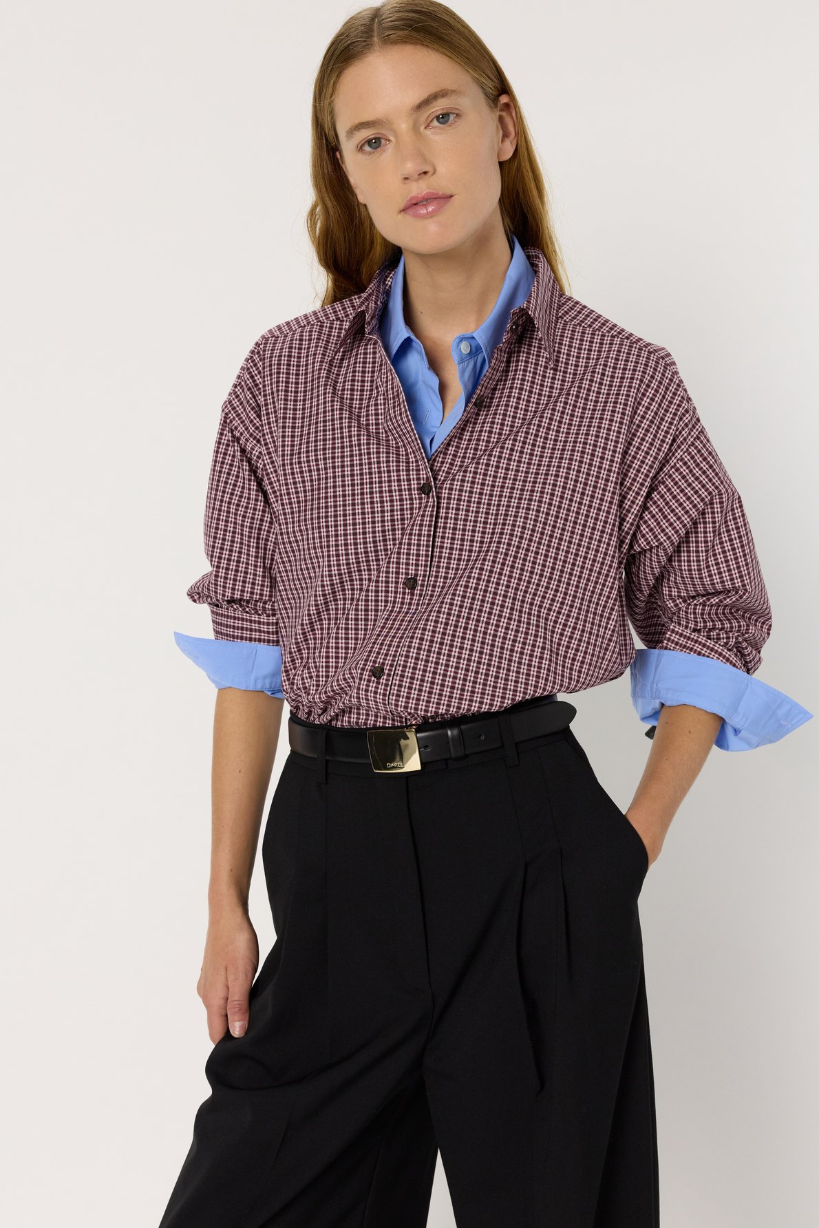 Chemise droite col classique en coton imprimé GERARD DAREL Rouge