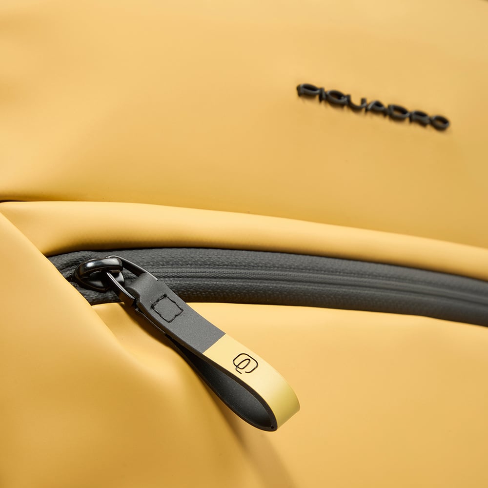 Backpack for computer and ipad® with chest strap, bottle pocket PIQUADRO Yellow
