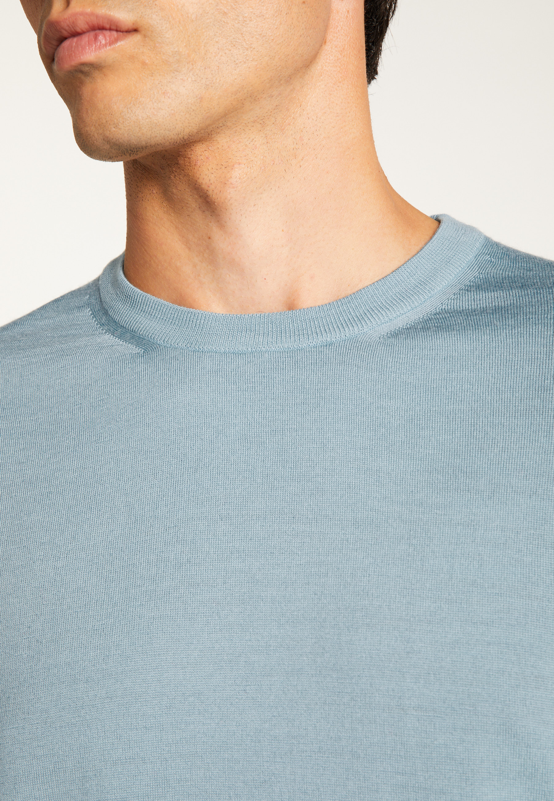 Merino wool sweater MAISON MONTAGUT Blue