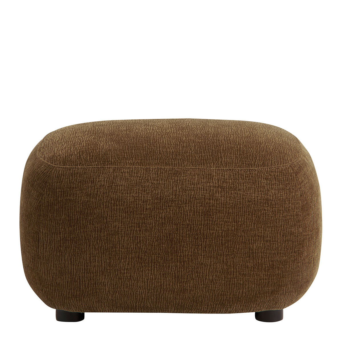 Marbled Velvet Pouf Lisette - Tobacco BLANC D'IVOIRE Brown