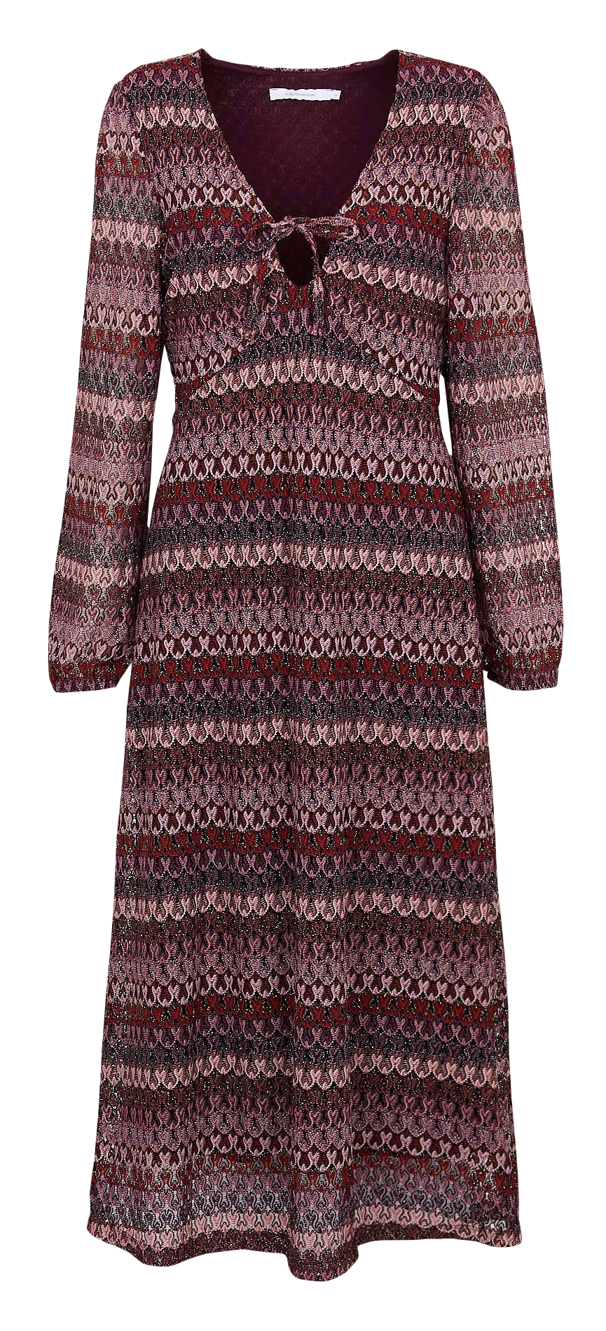 Langes Häkelkleid Rot