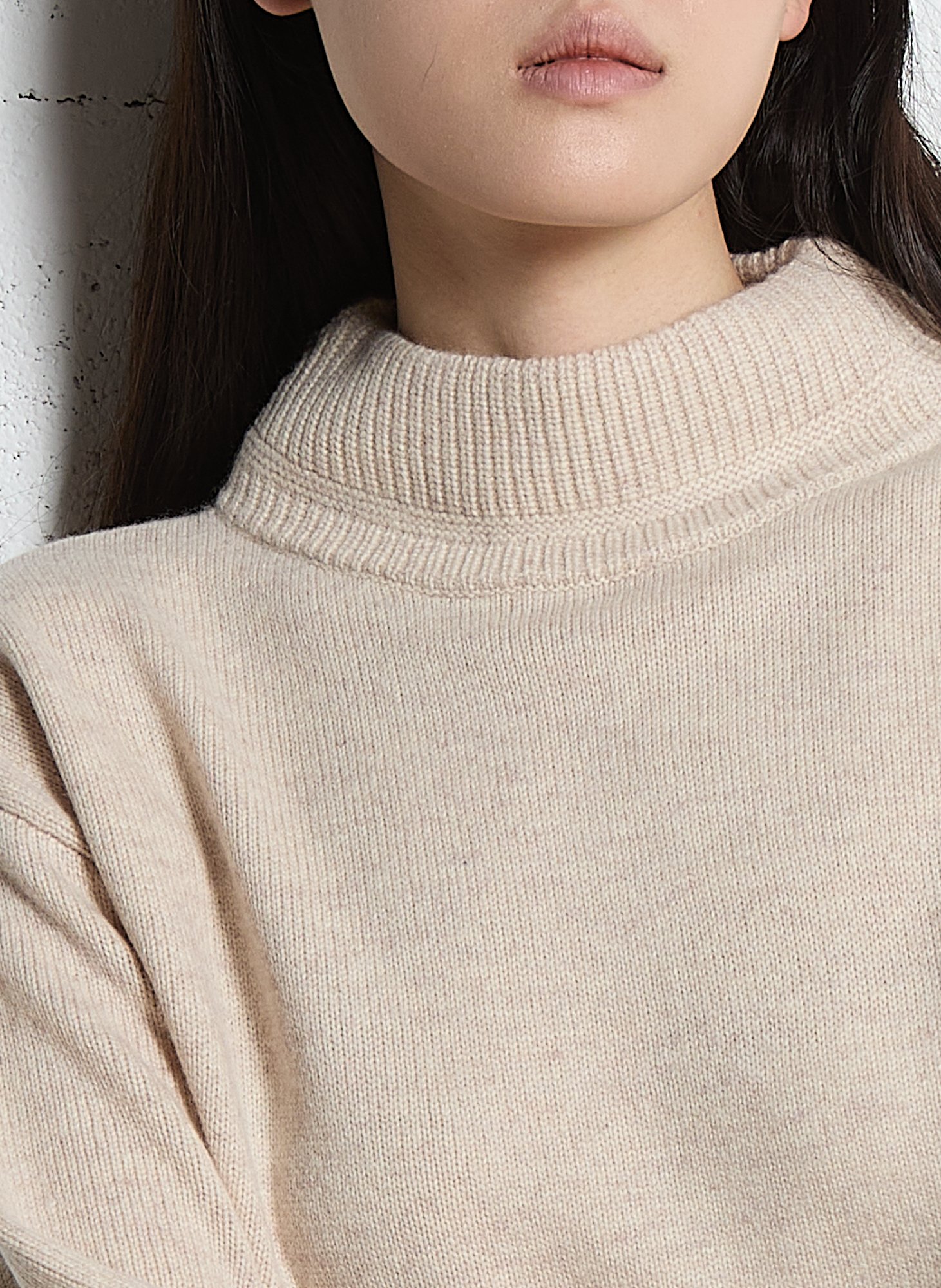 Pull col montant en laine MAISON 123 Blanc