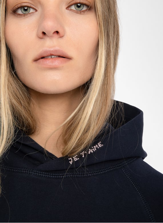 Sweat capuche femme bleu royal - Génération Sport Sweat capuche femme bleu royal - Génération Sport