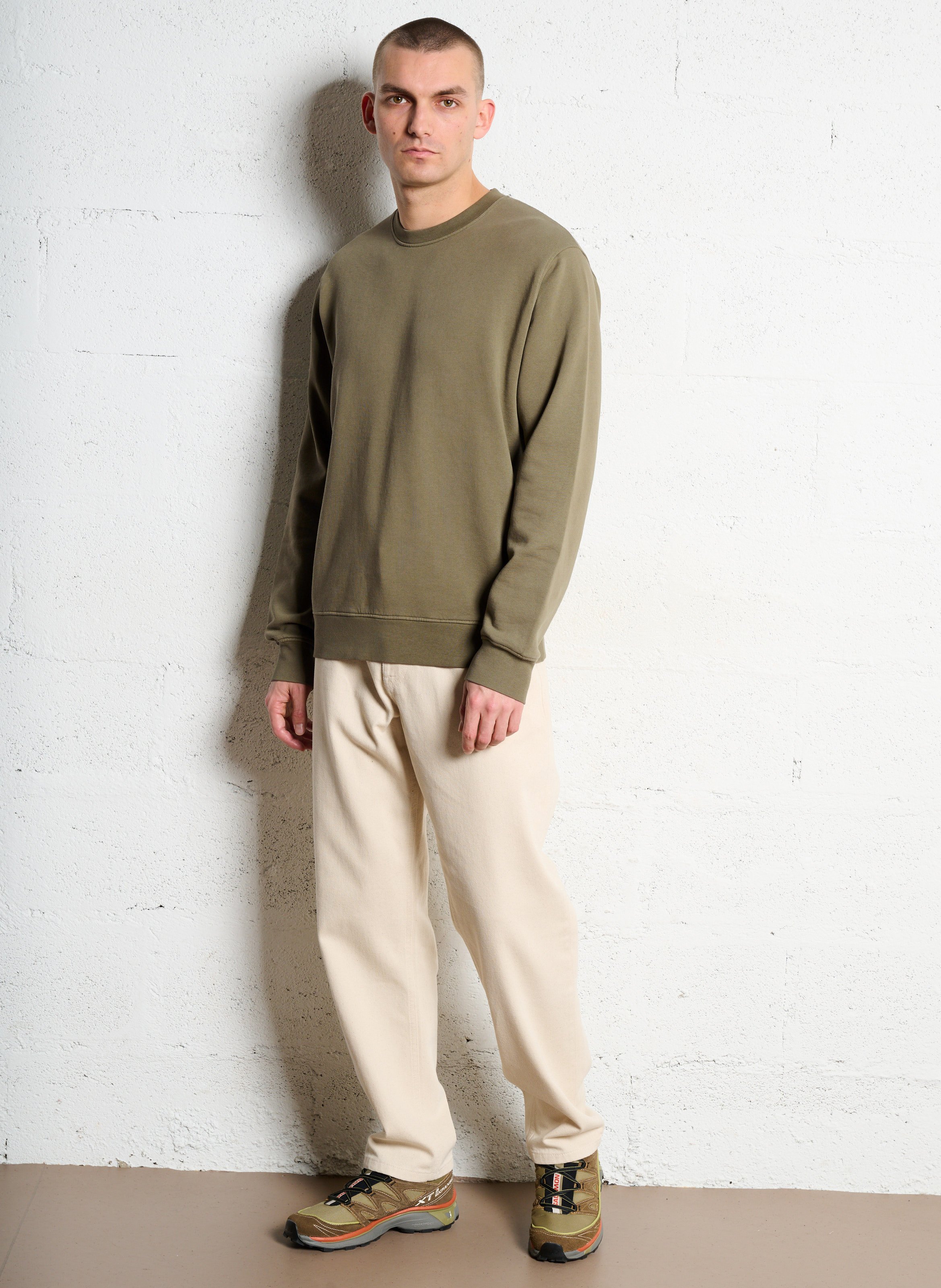 Rundhals-Sweatshirt aus Bio-Baumwolle, Regular Fit COLORFUL STANDARD Grun