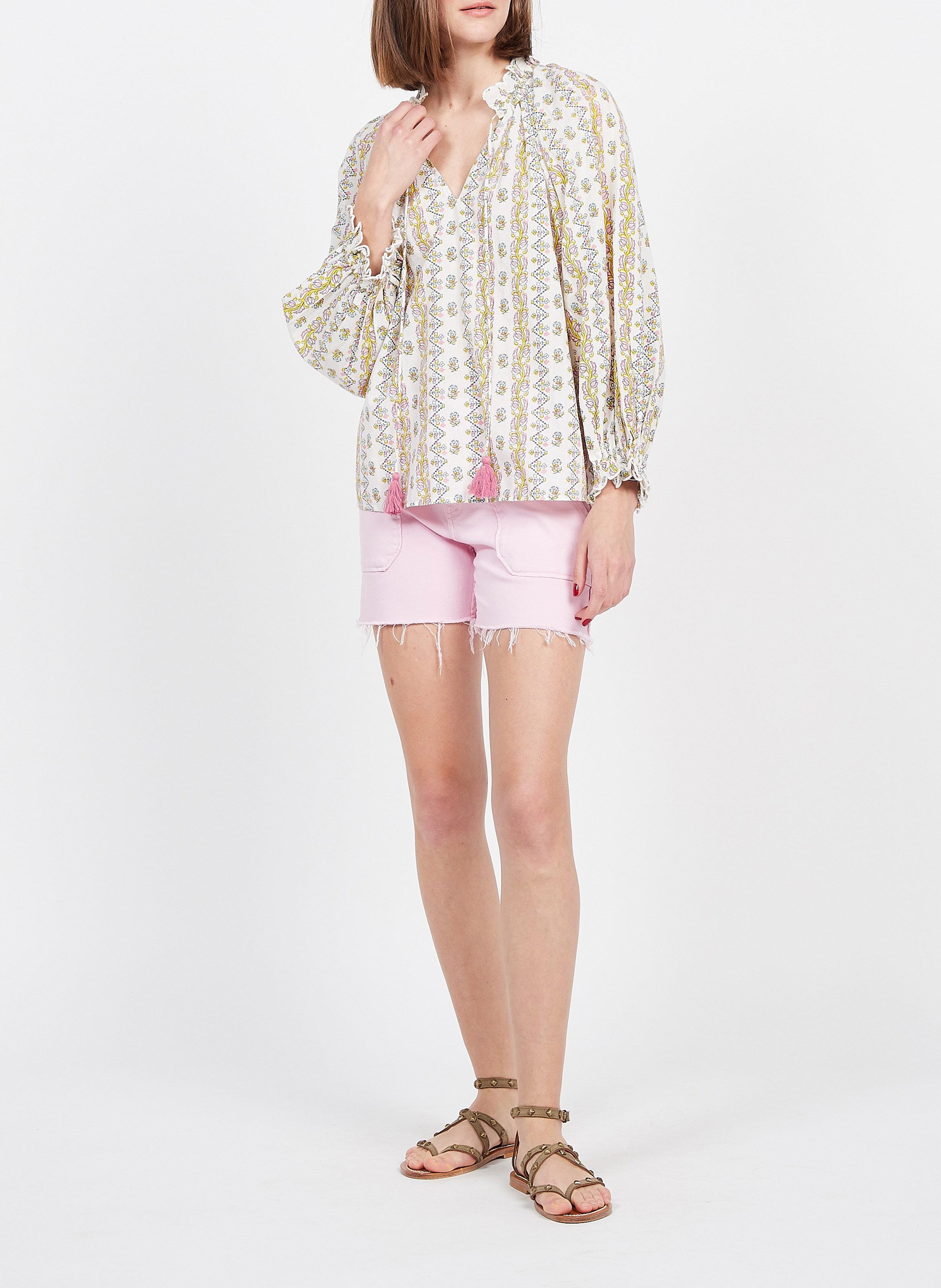 Straight-leg stretch denim shorts ACQUAVERDE