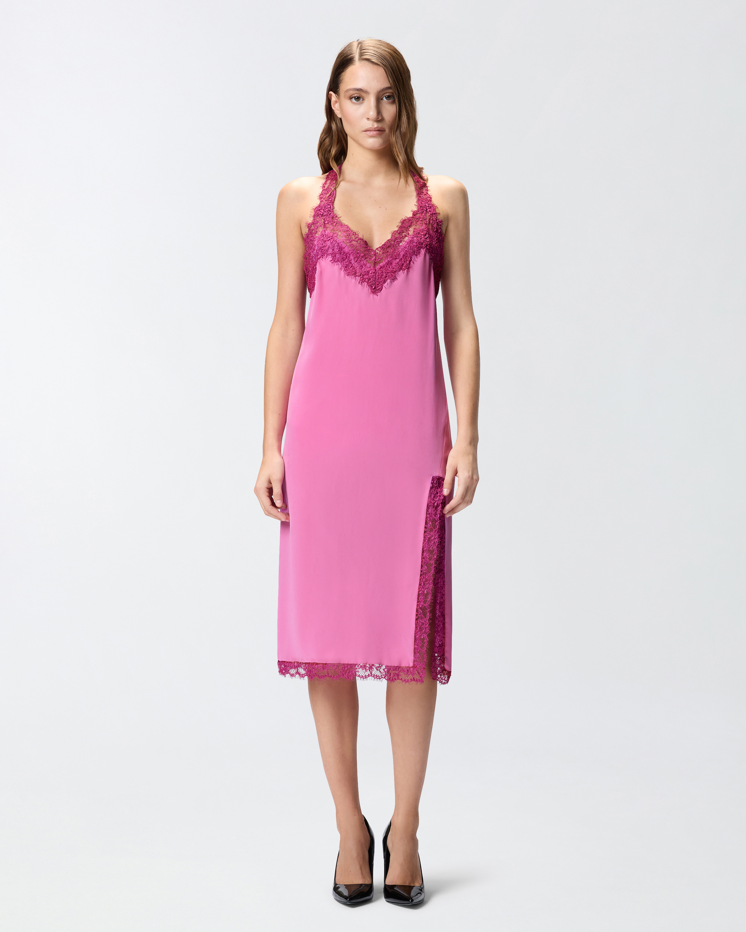 Silk and lace lingerie dress PINKO