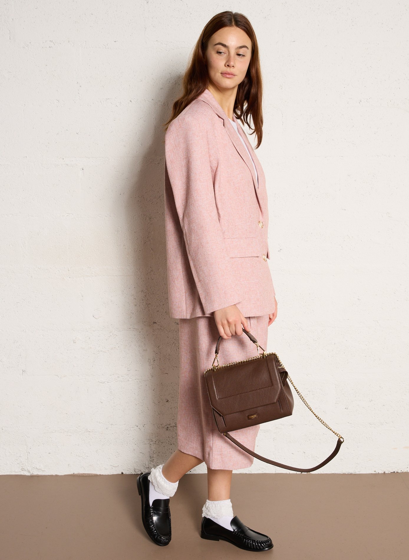 Leren schoudertas model Pia Grand LANCEL Bruin