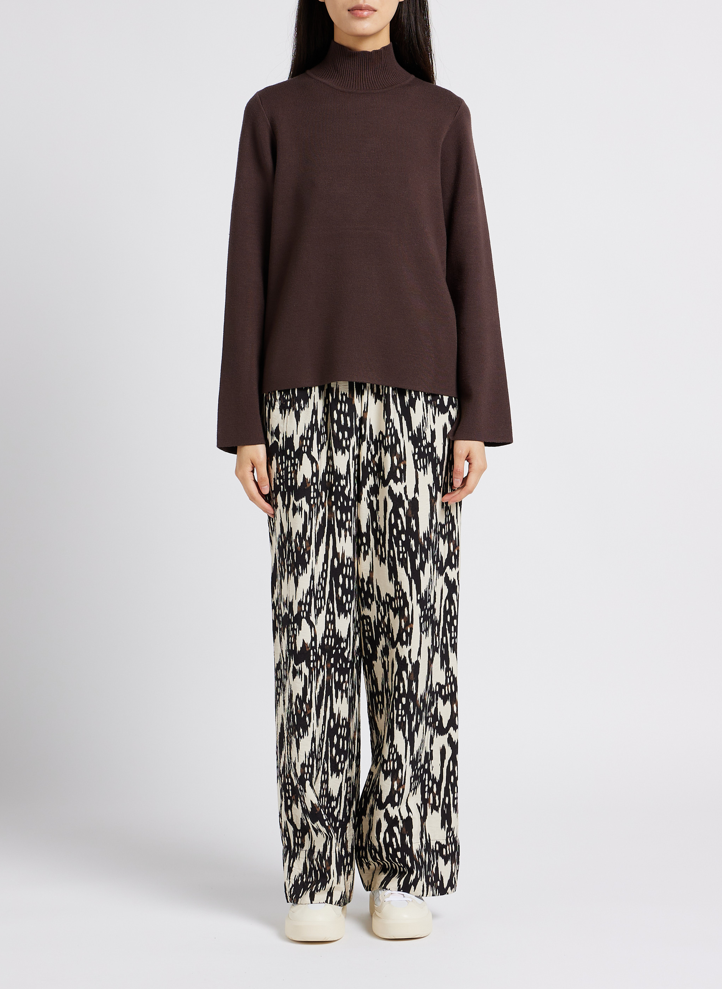 Pantalon large imprimé  OBJECT Beige