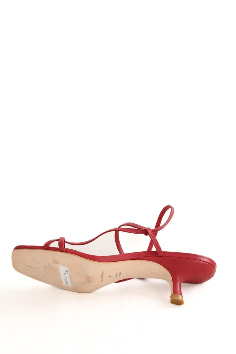 Faux leather sandals REFORMATION - Seconde Main Red