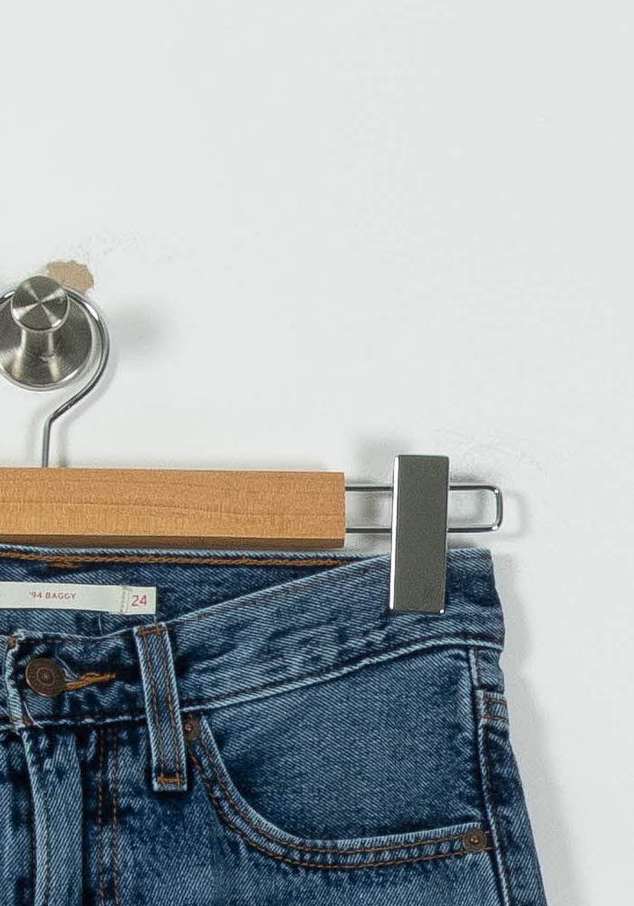 Cropped slim jeans with studs LEVI'S - Seconde main Blue