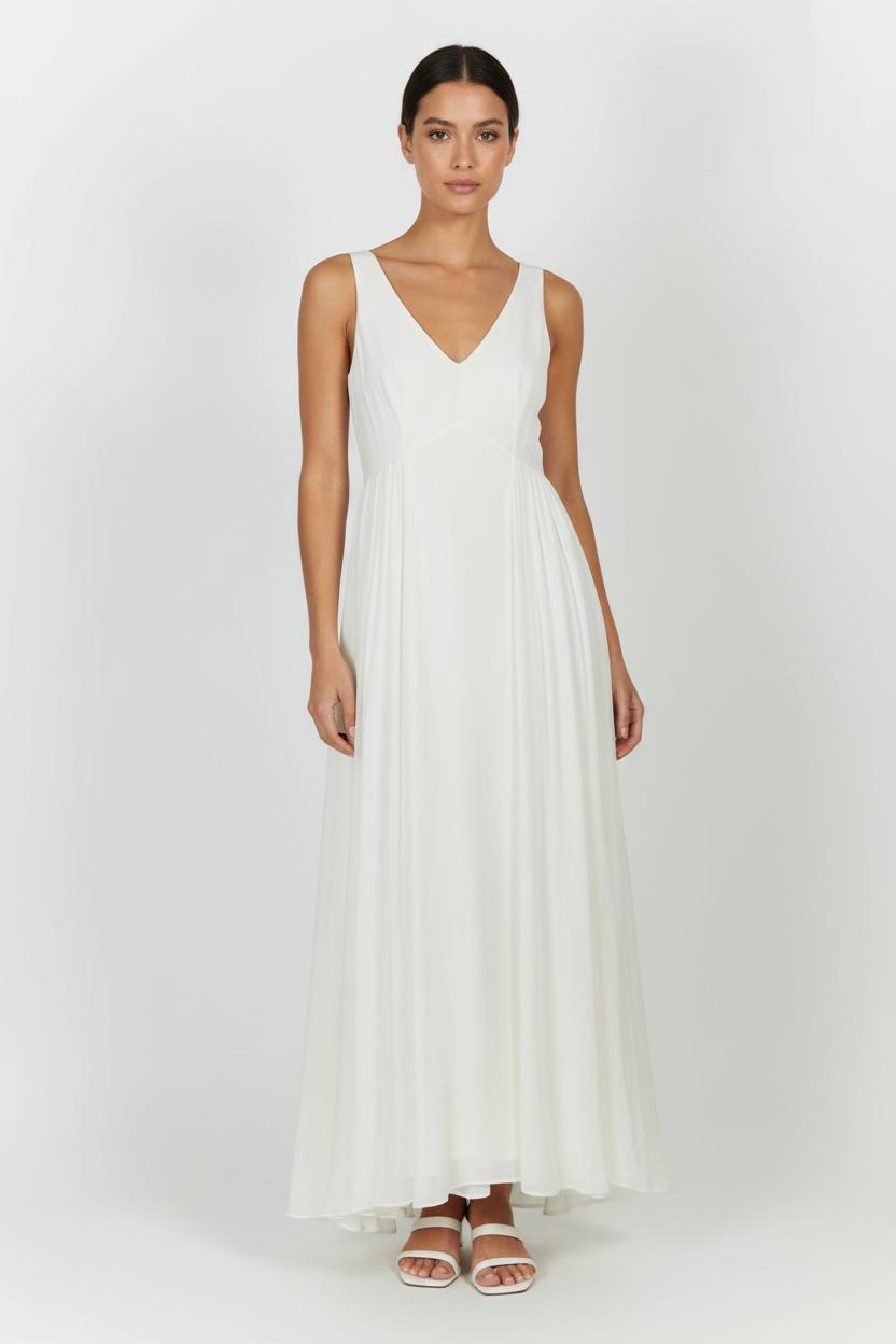 Long dress MAISON LEMOINE - Seconde main White