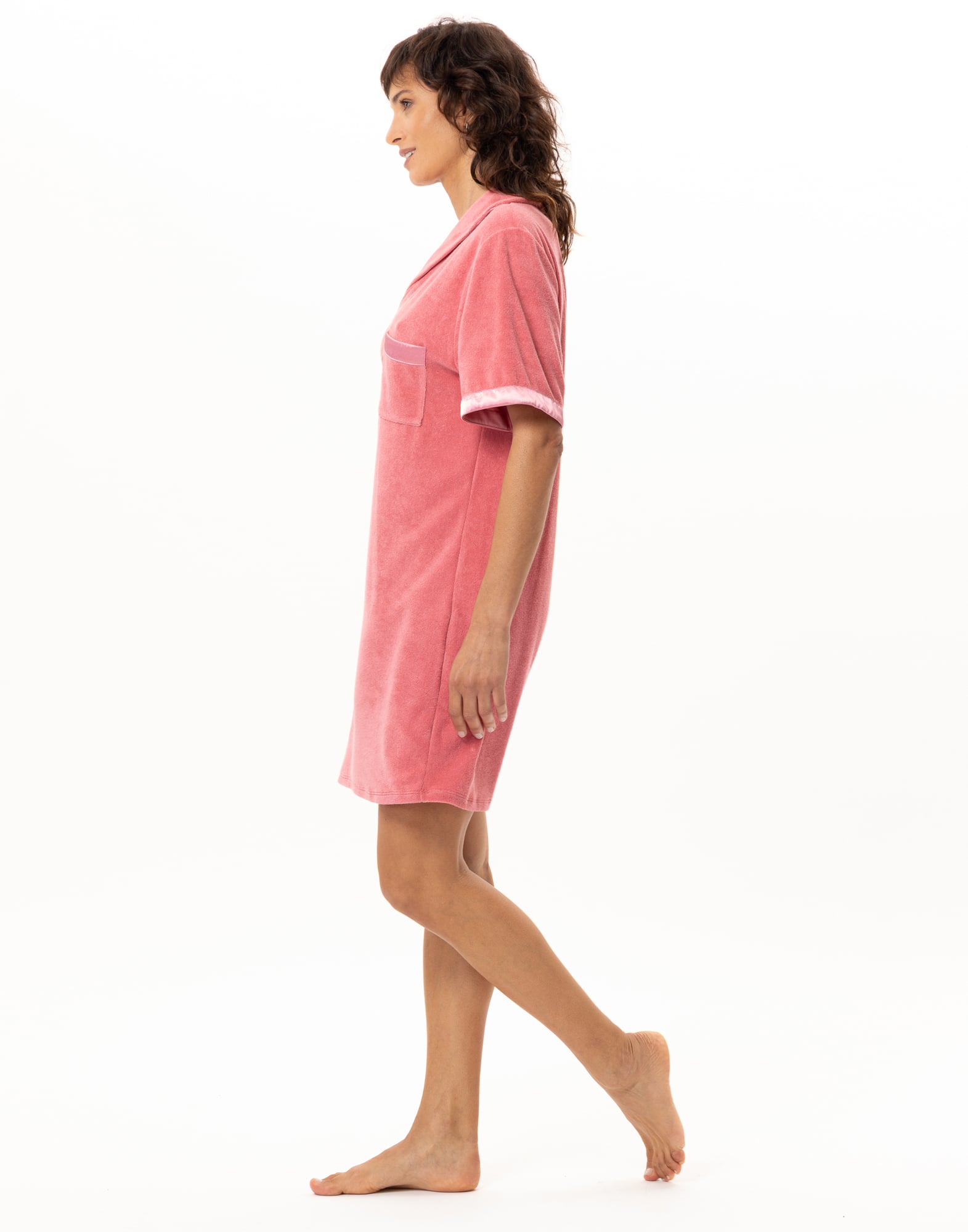 Robe en bouclette éponge LE CHAT Rose