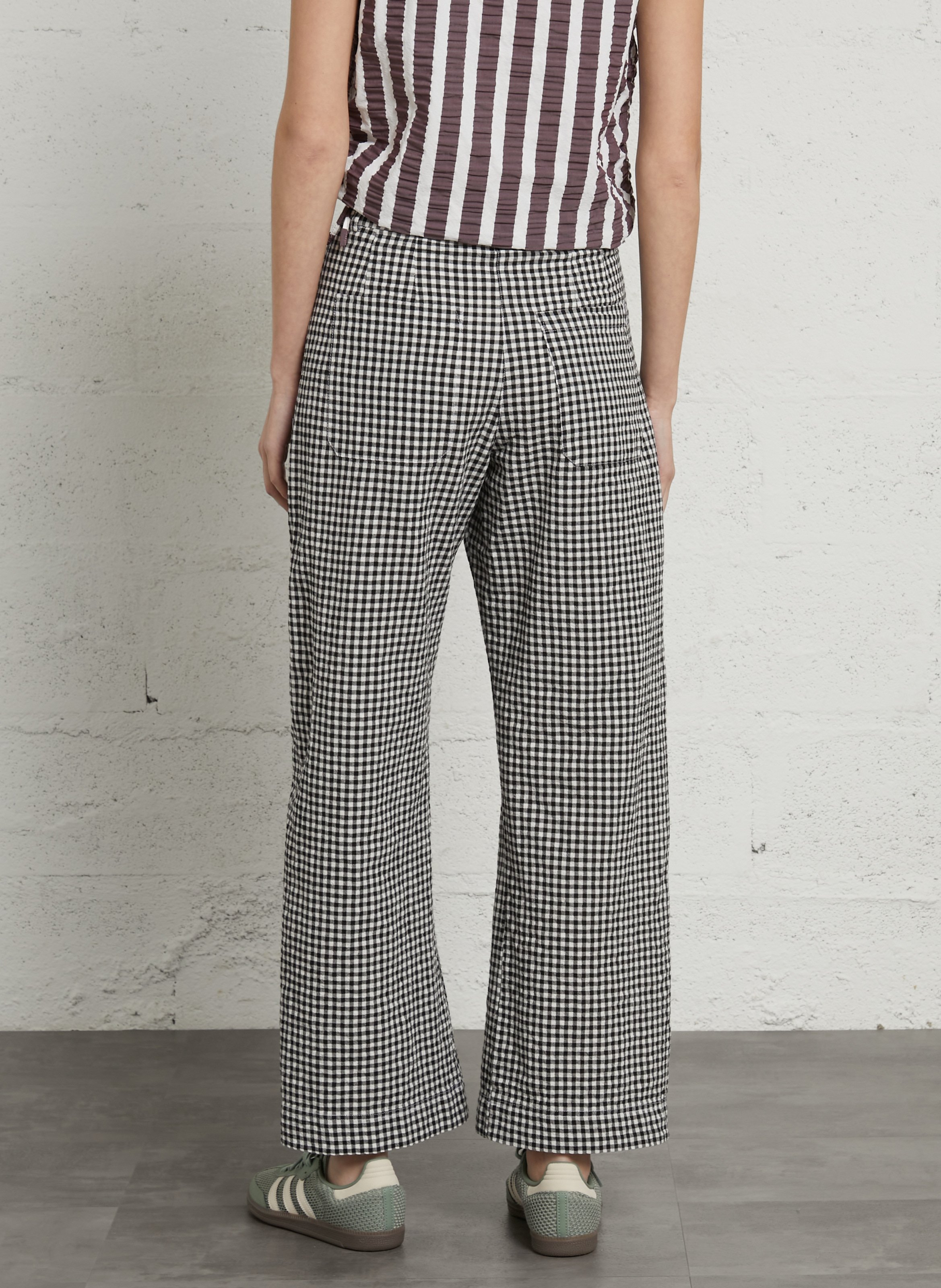 Flared cotton-blend pants BELLEROSE Green