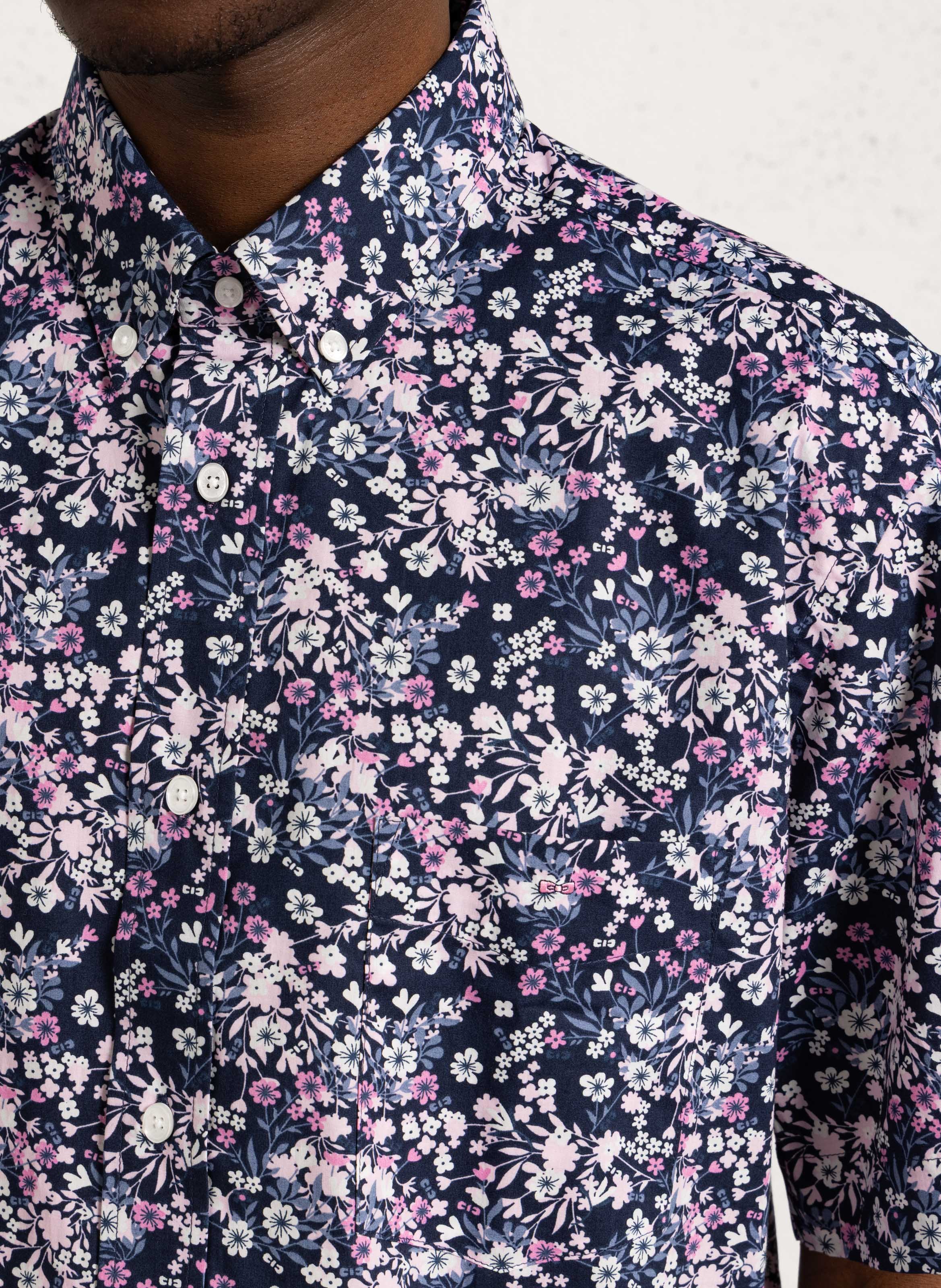 Chemise droite en coton EDEN PARK Pink