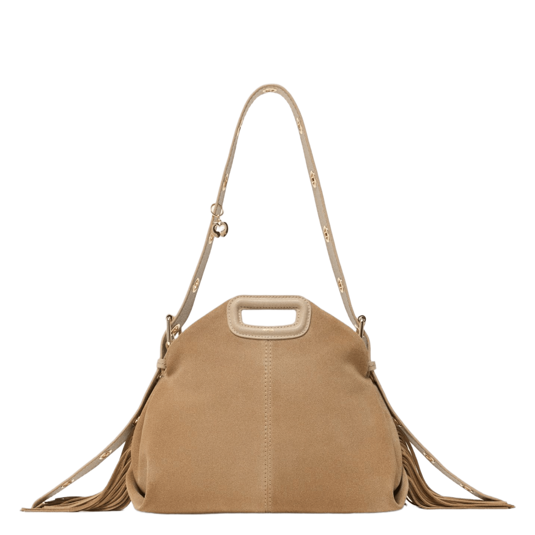 Dori leather shoulder bag MAJE Brown