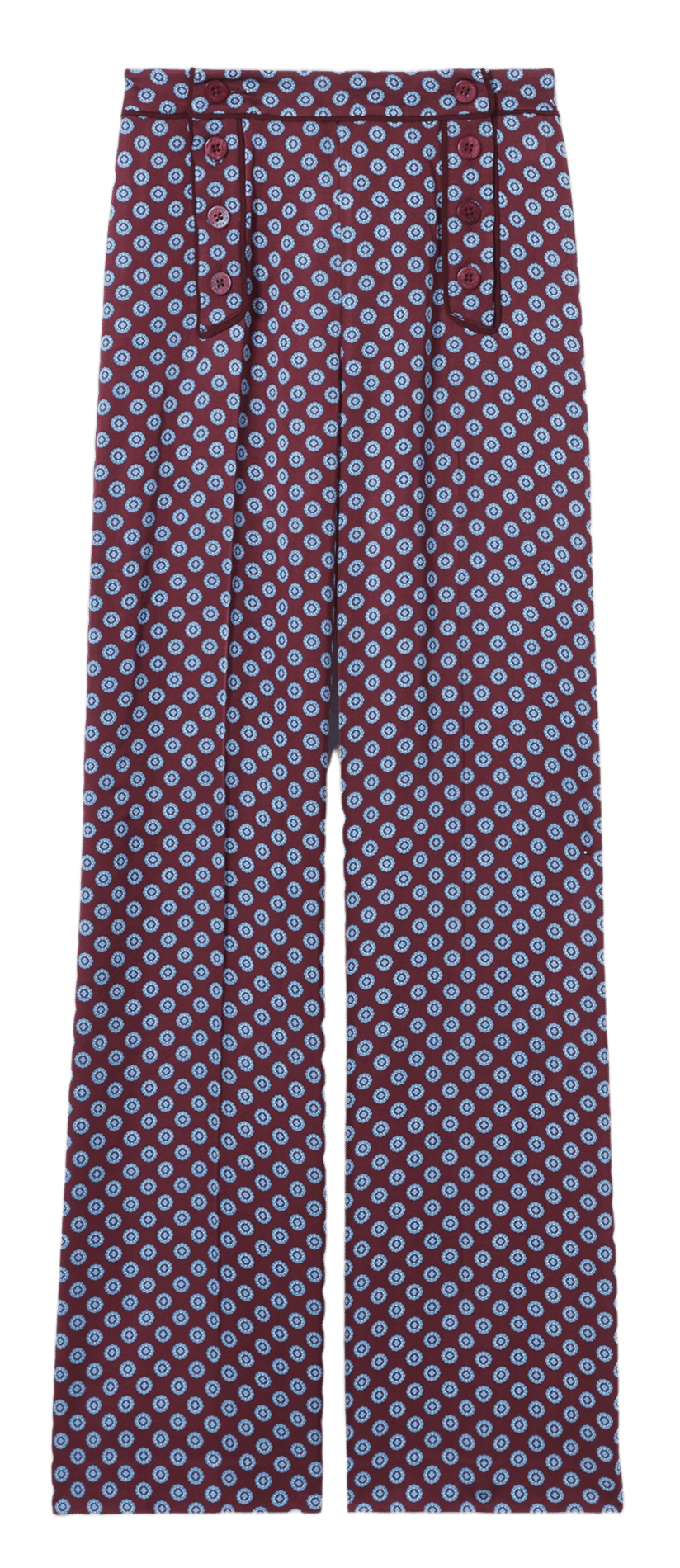 Weite weich fallende Hose mit Aufdruck CLAUDIE PIERLOT Rot