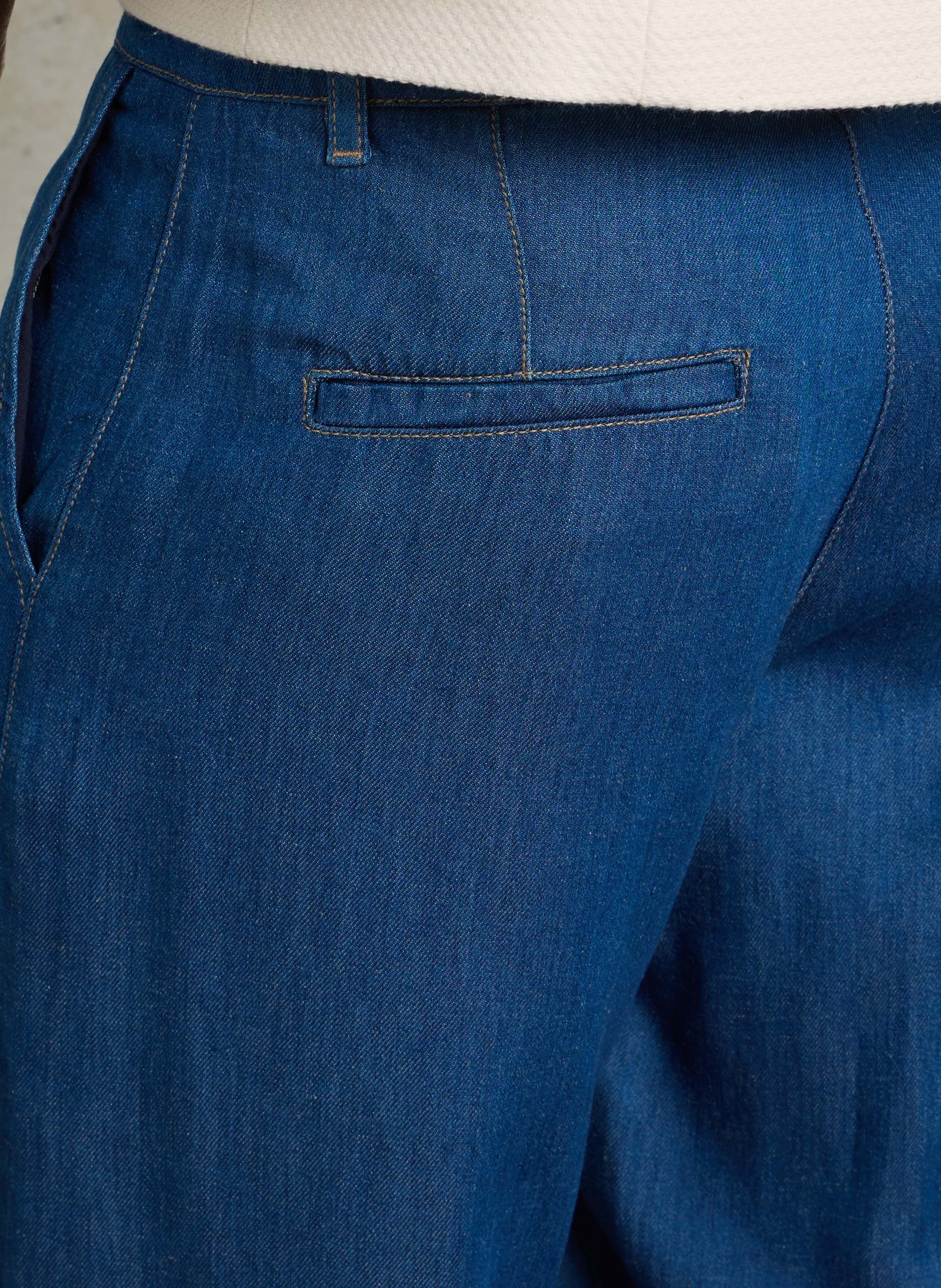 Straight cotton-blend pants MAISON 123 Blue