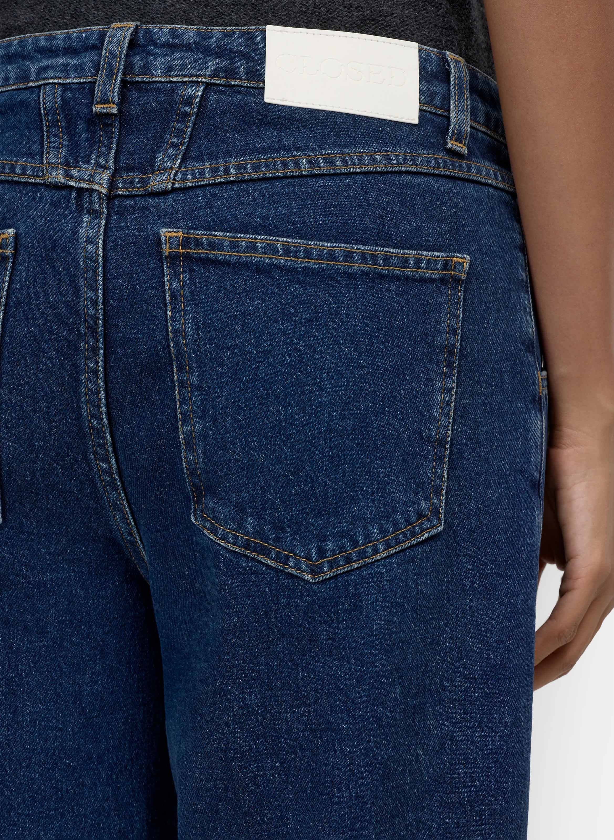 Cotton-blend straight-leg jeans CLOSED Blue
