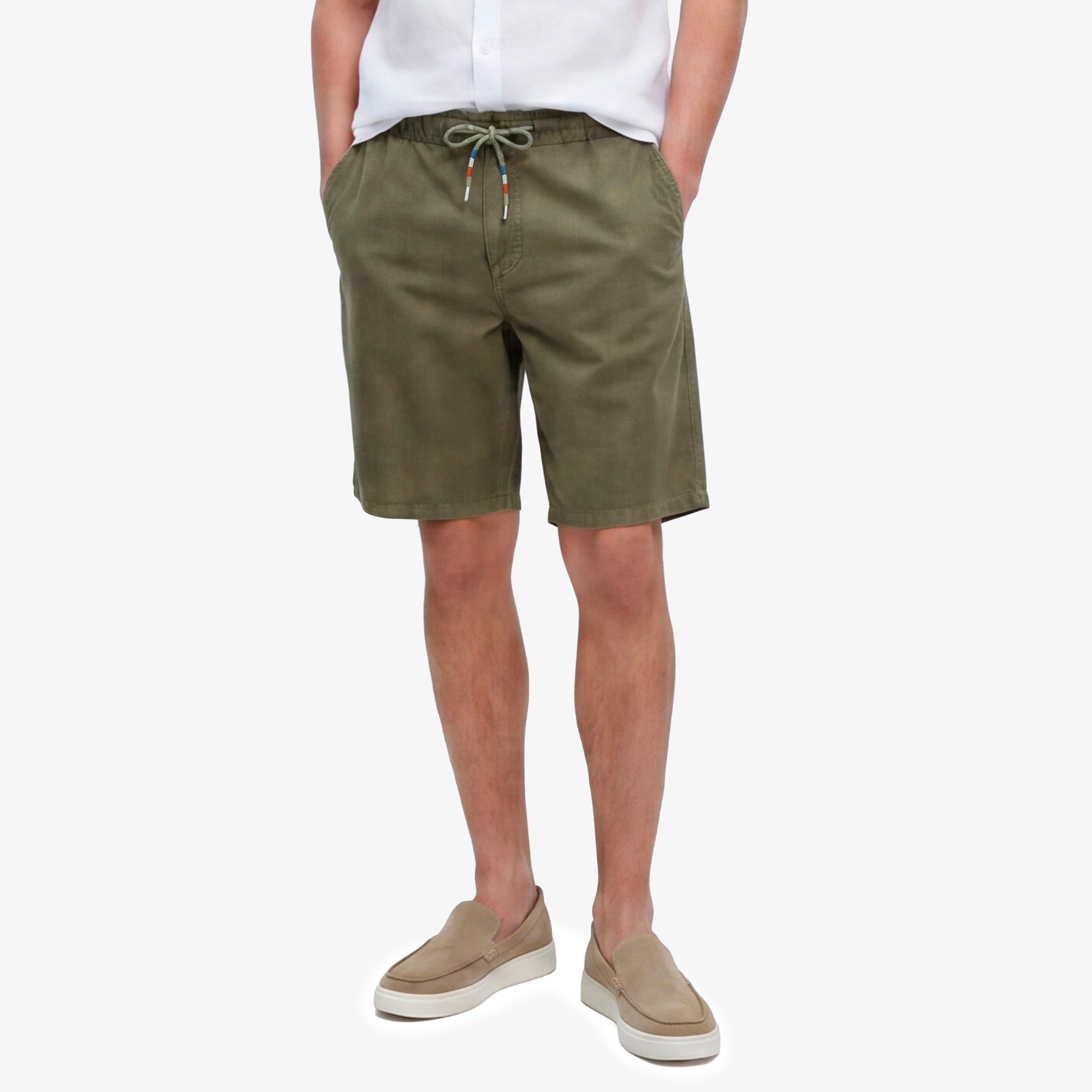 Bermuda in linen and cotton with a loose fit SERGE BLANCO Green