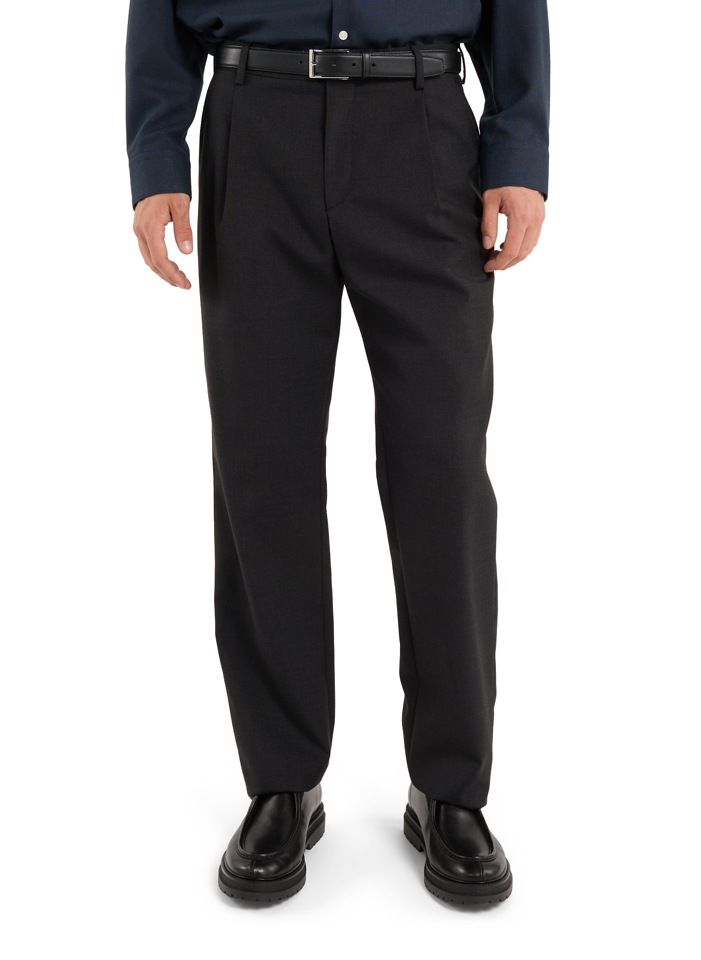 Straight wool suit trousers SAISON 1865 Grey