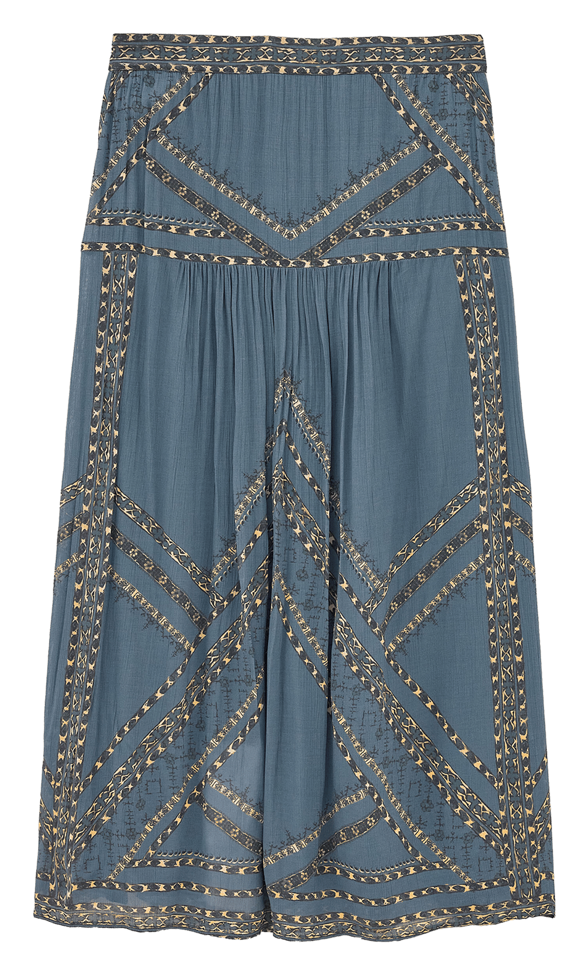 Gerade geschnittener Midirock mit Print BA&SH Blau