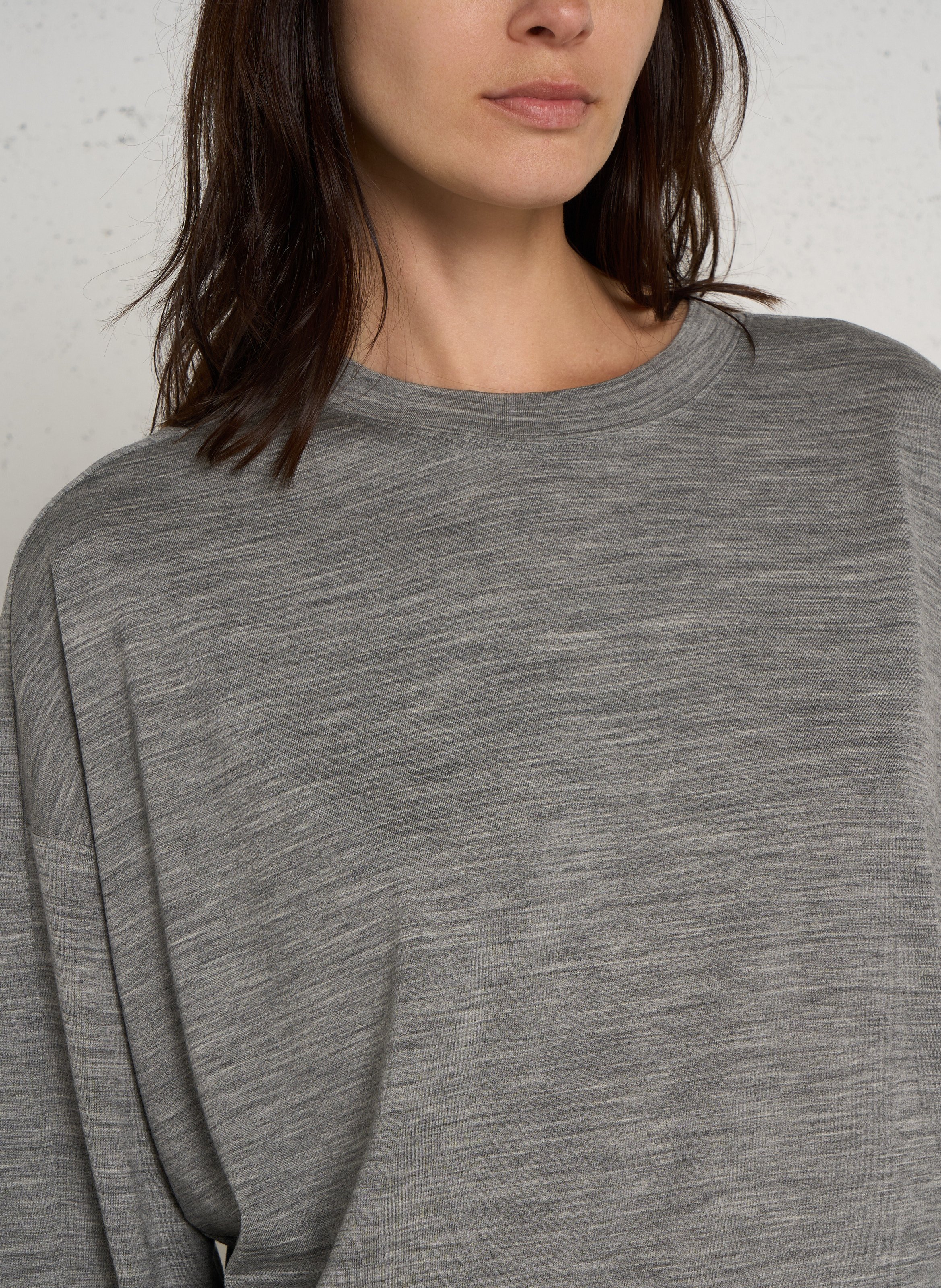 Loose wool T-shirt MAISON 123 Grey
