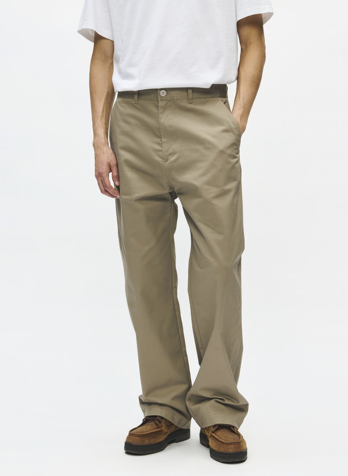 Pantalon droit en coton mélangé WOOD WOOD