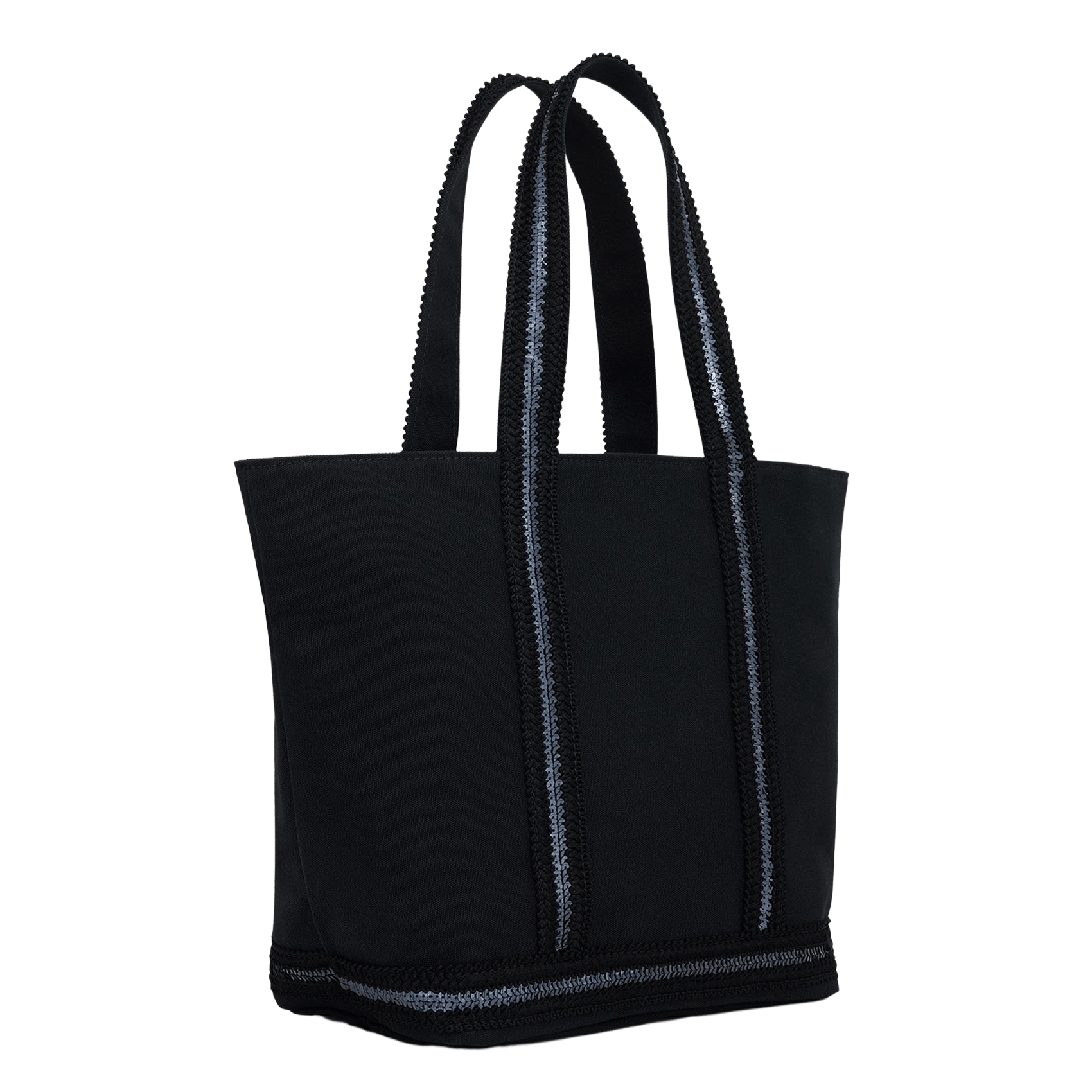 Effen shopper met glitterdetail VANESSA BRUNO Zwart