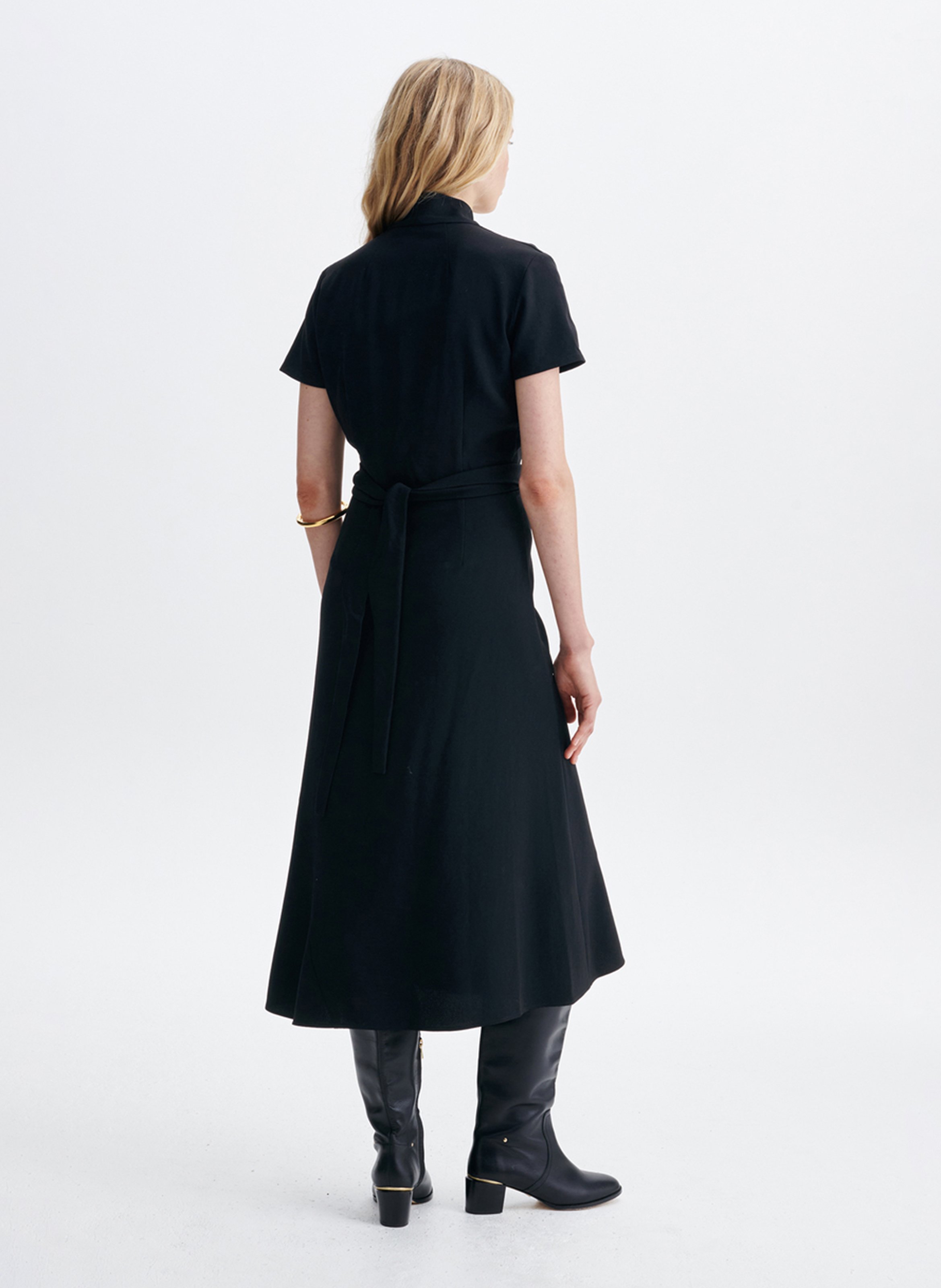Robe midi portefeuille VANESSA BRUNO Zwart
