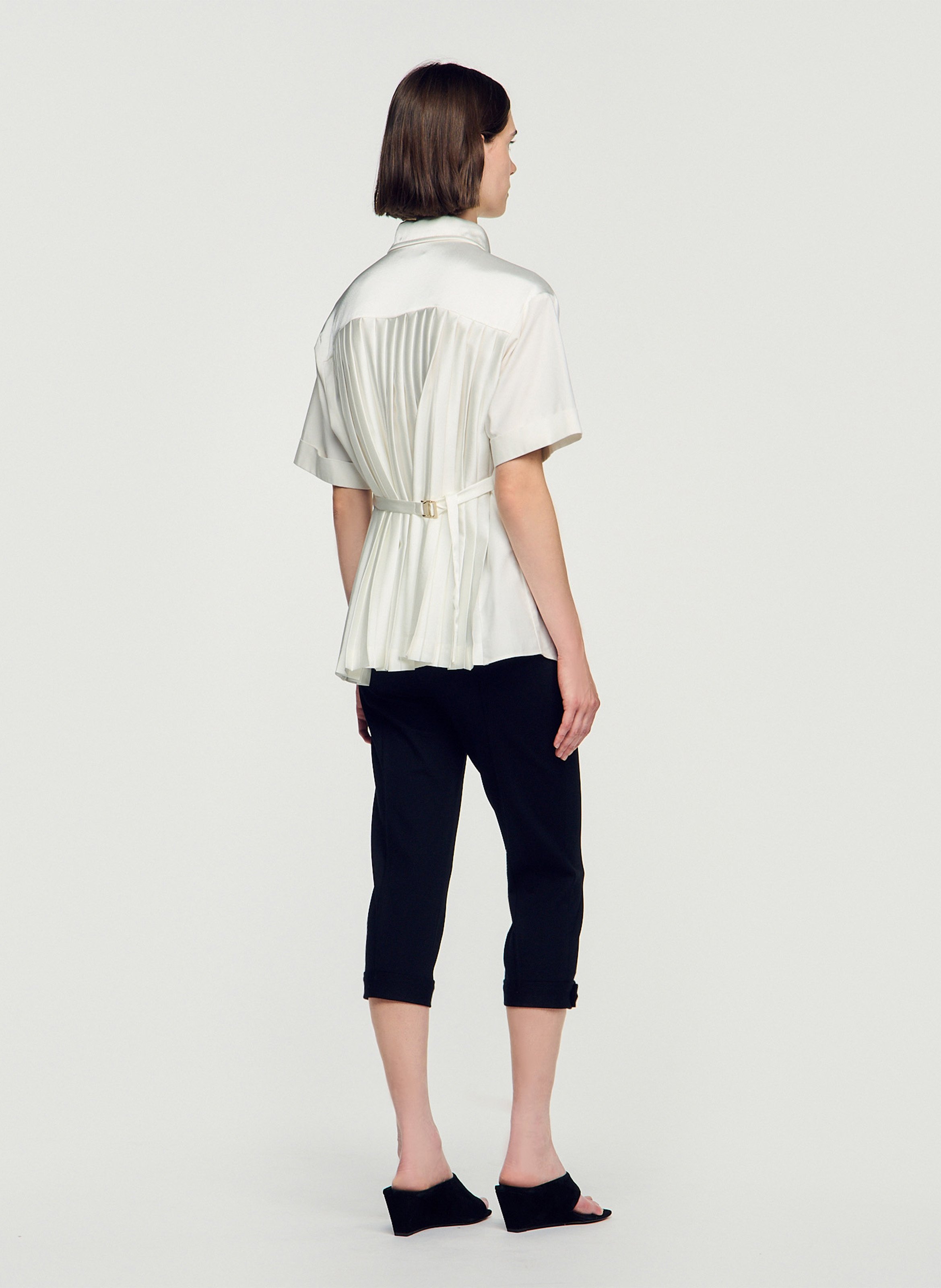 Loose-fit shirt with classic collar SANDRO Beige