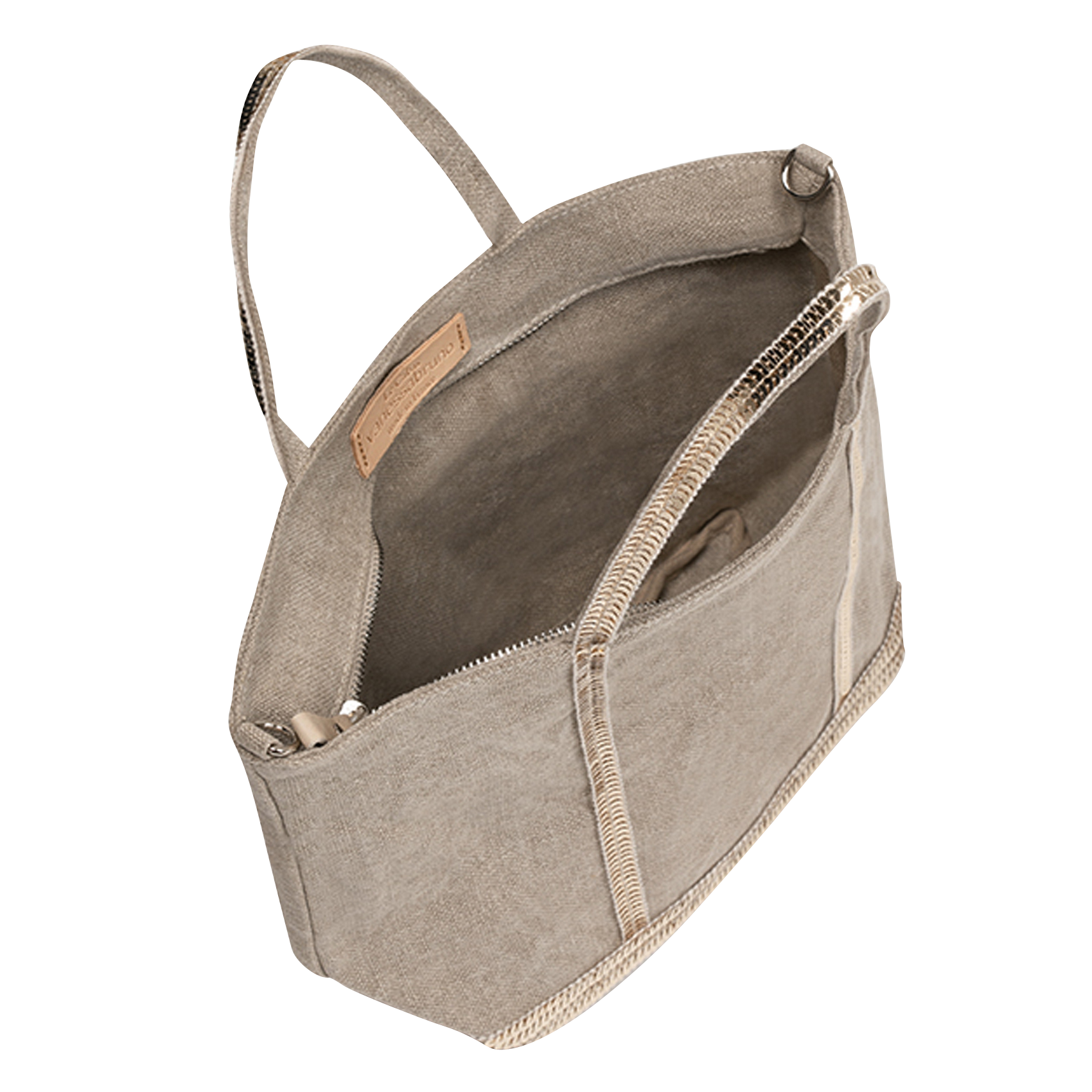 Sac cabas S à sequins en lin  VANESSA BRUNO Beige