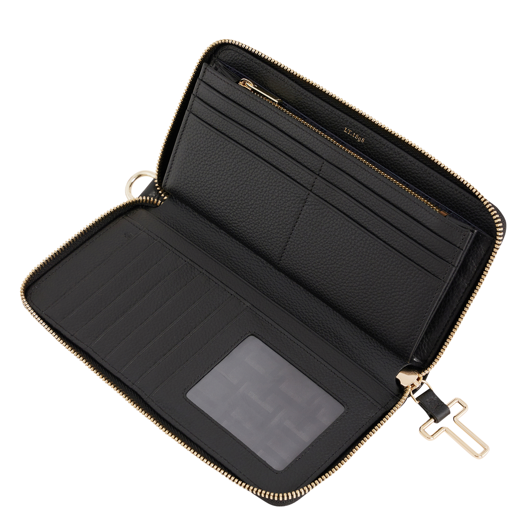 Compagnon zippé en cuir grainé  LE TANNEUR Noir