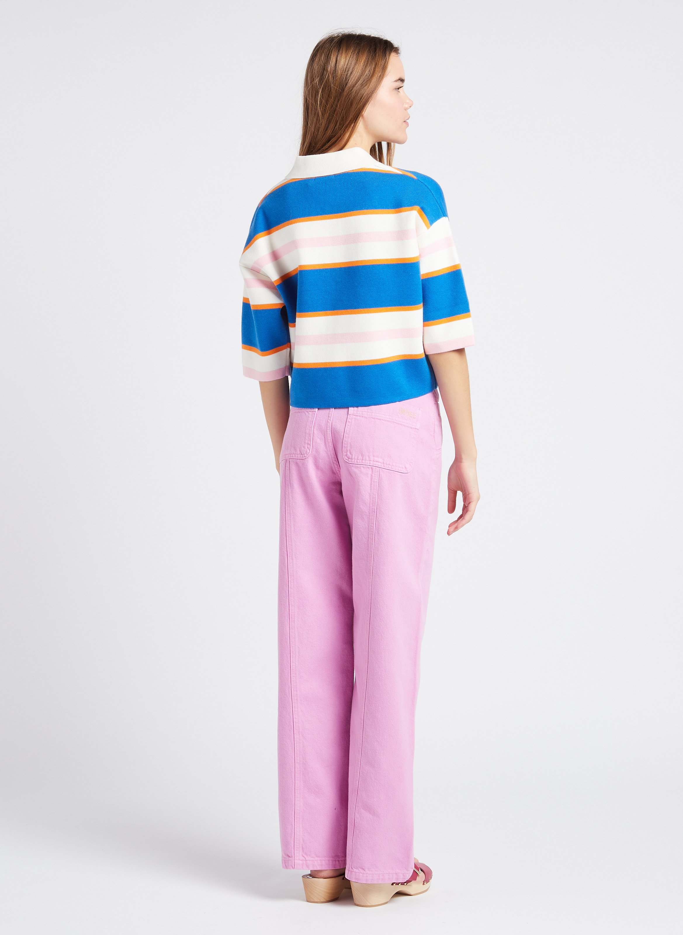 Jean large en coton INDEE Violet