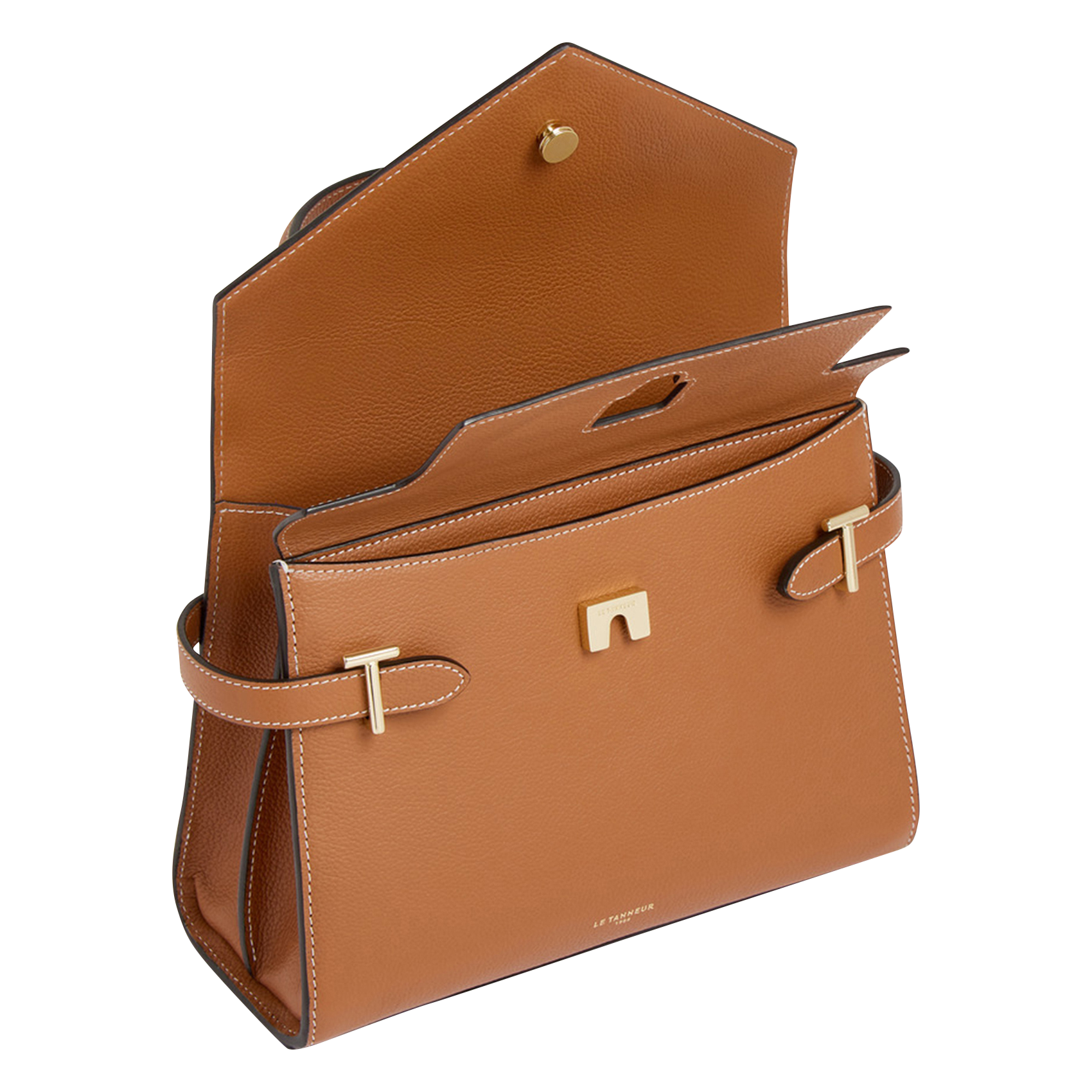 Sac à main en cuir LE TANNEUR Marron