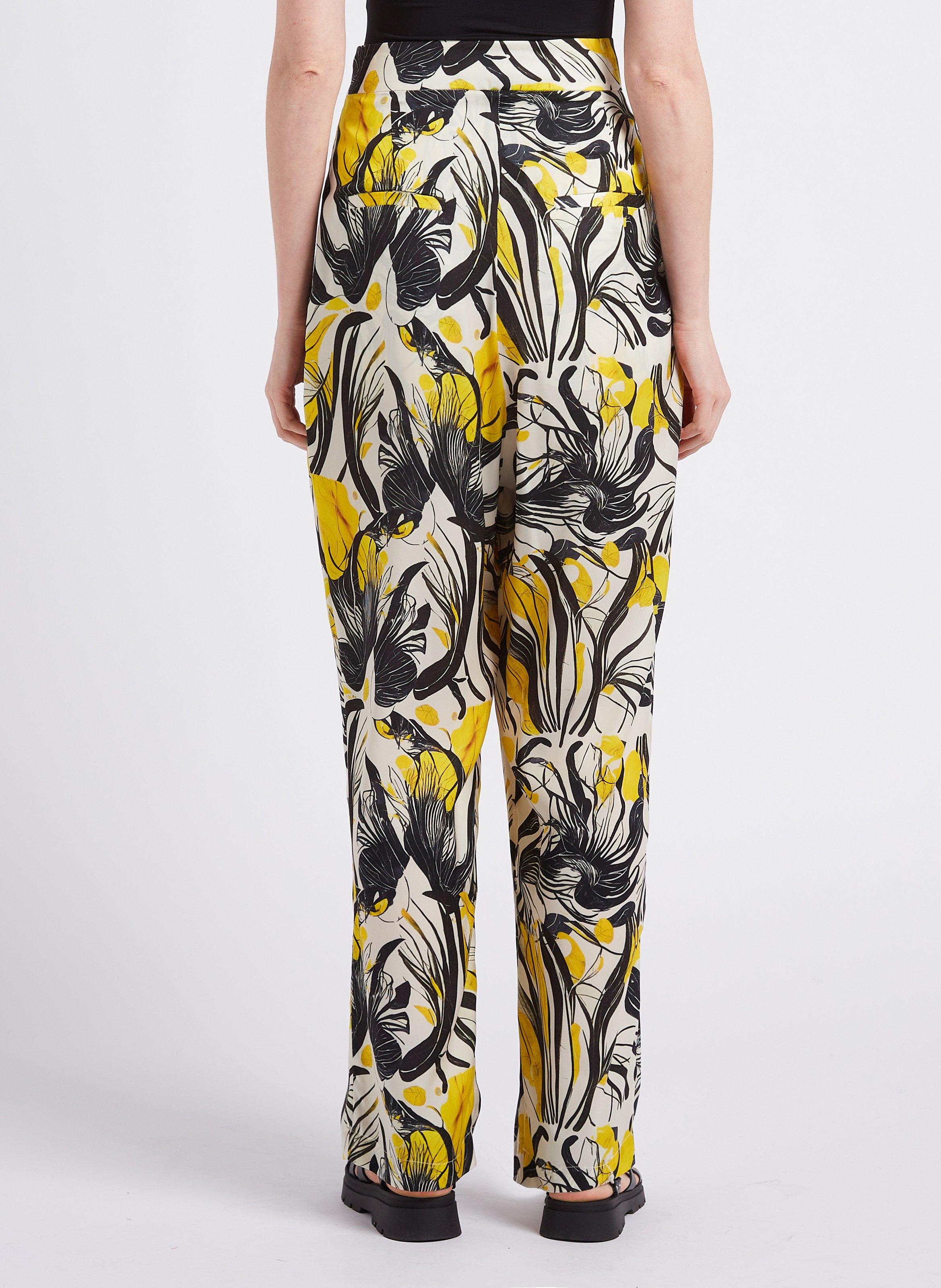 Wide satin printed pants HEIMSTONE Multicolored