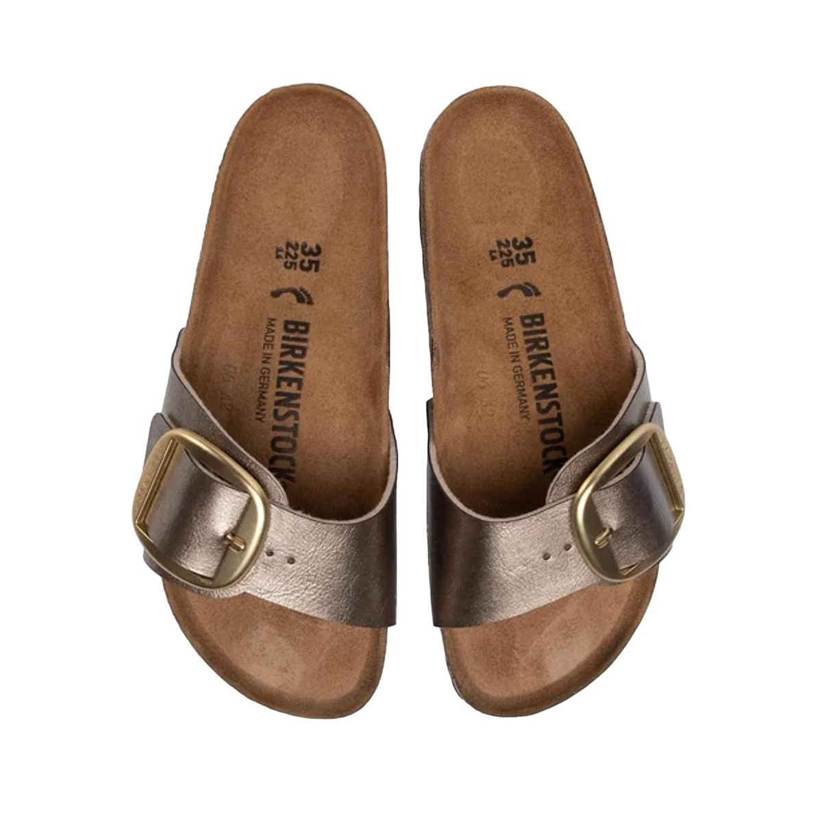 Faux leather sandals BIRKENSTOCK Grey