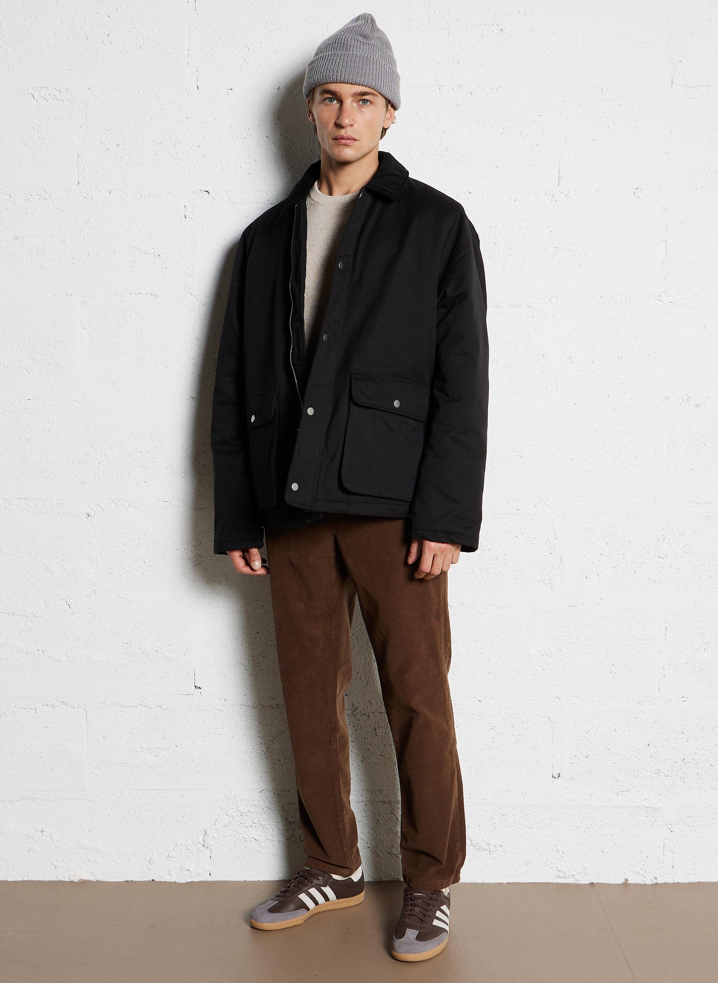 Low-top dual-material sneakers ADIDAS Brown