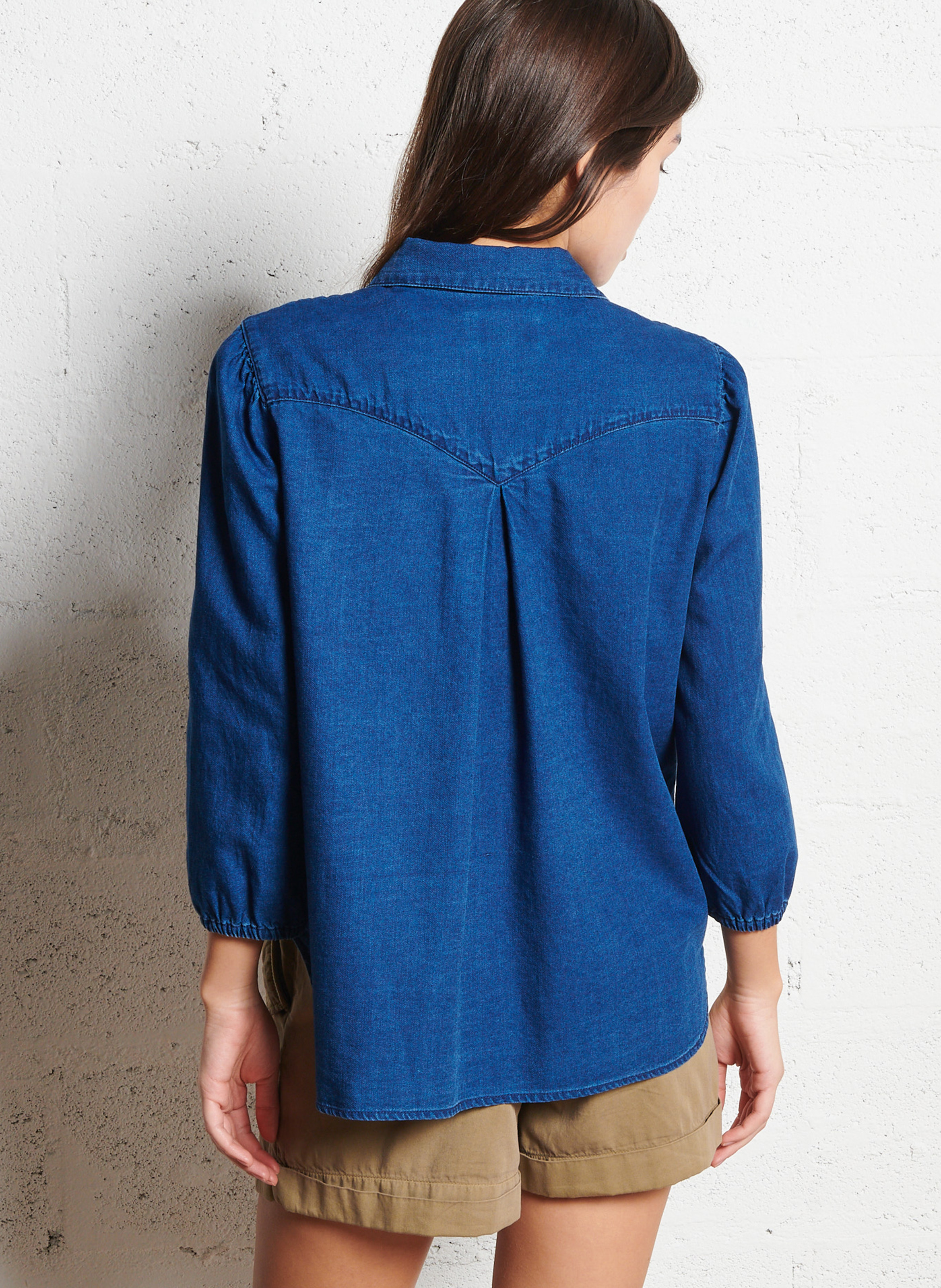 Colonel plain shirt ACQUAVERDE Blue