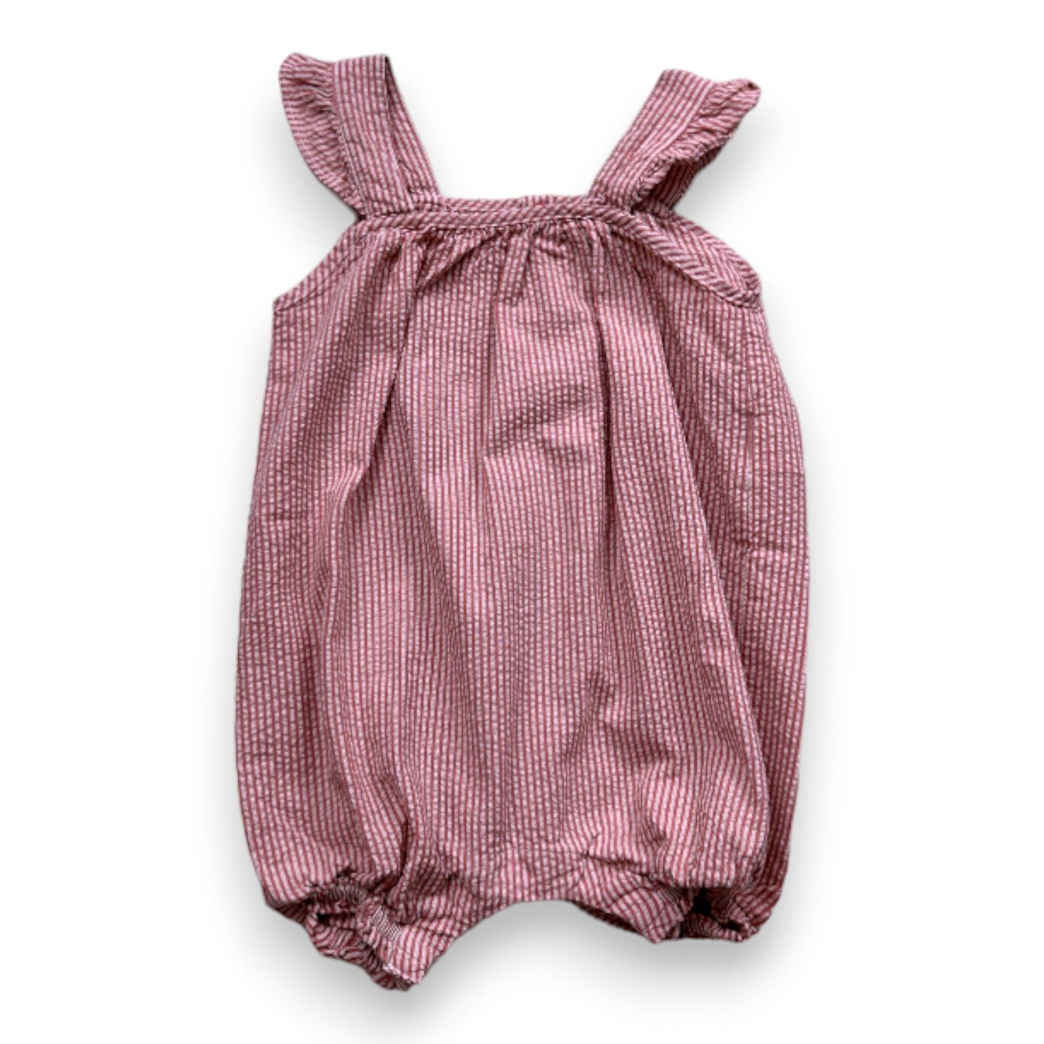 Orange Baby Overalls - 6 months PETIT BATEAU - Seconde Main Orange