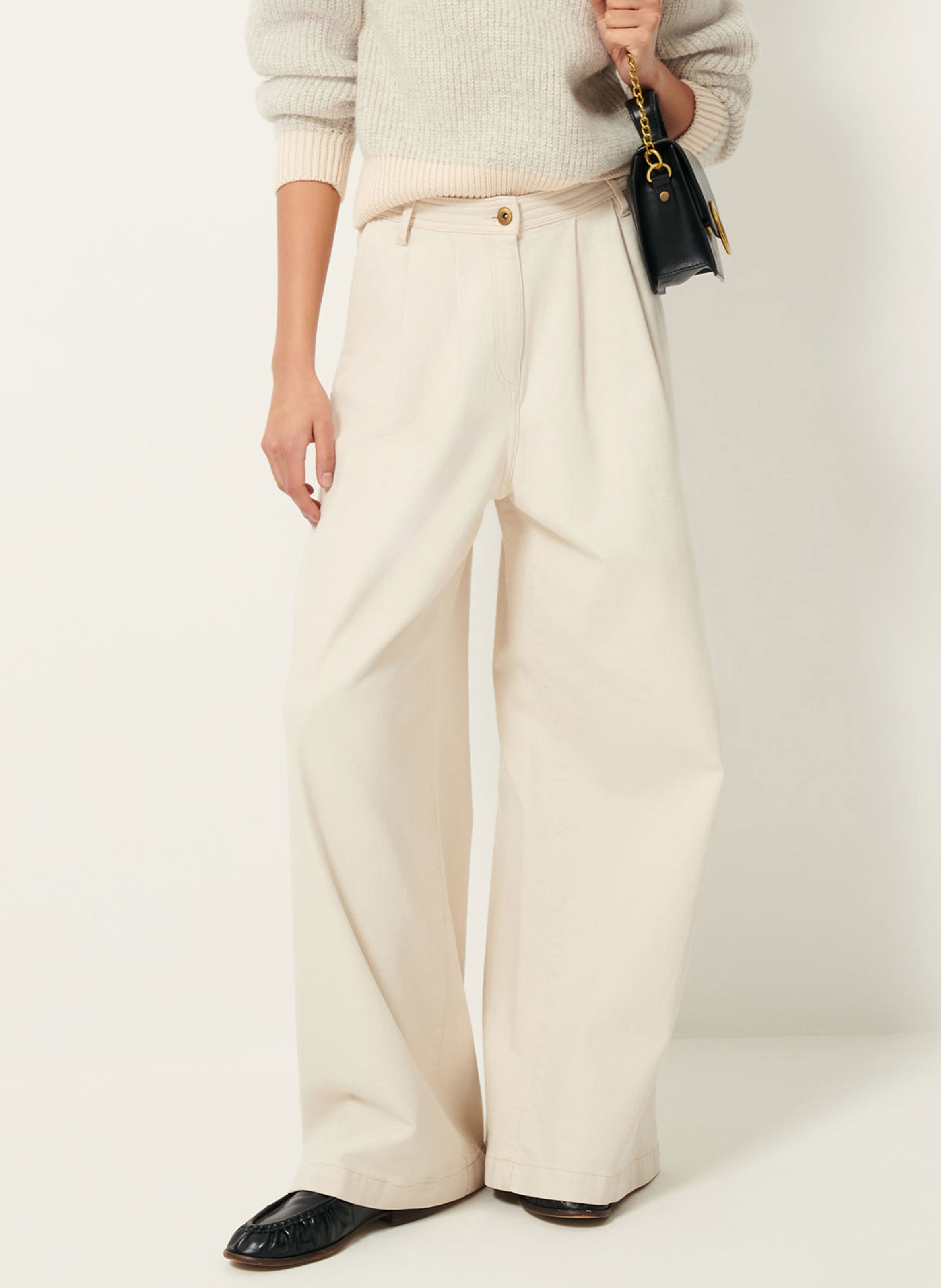 Wijde jeans SESSUN Beige