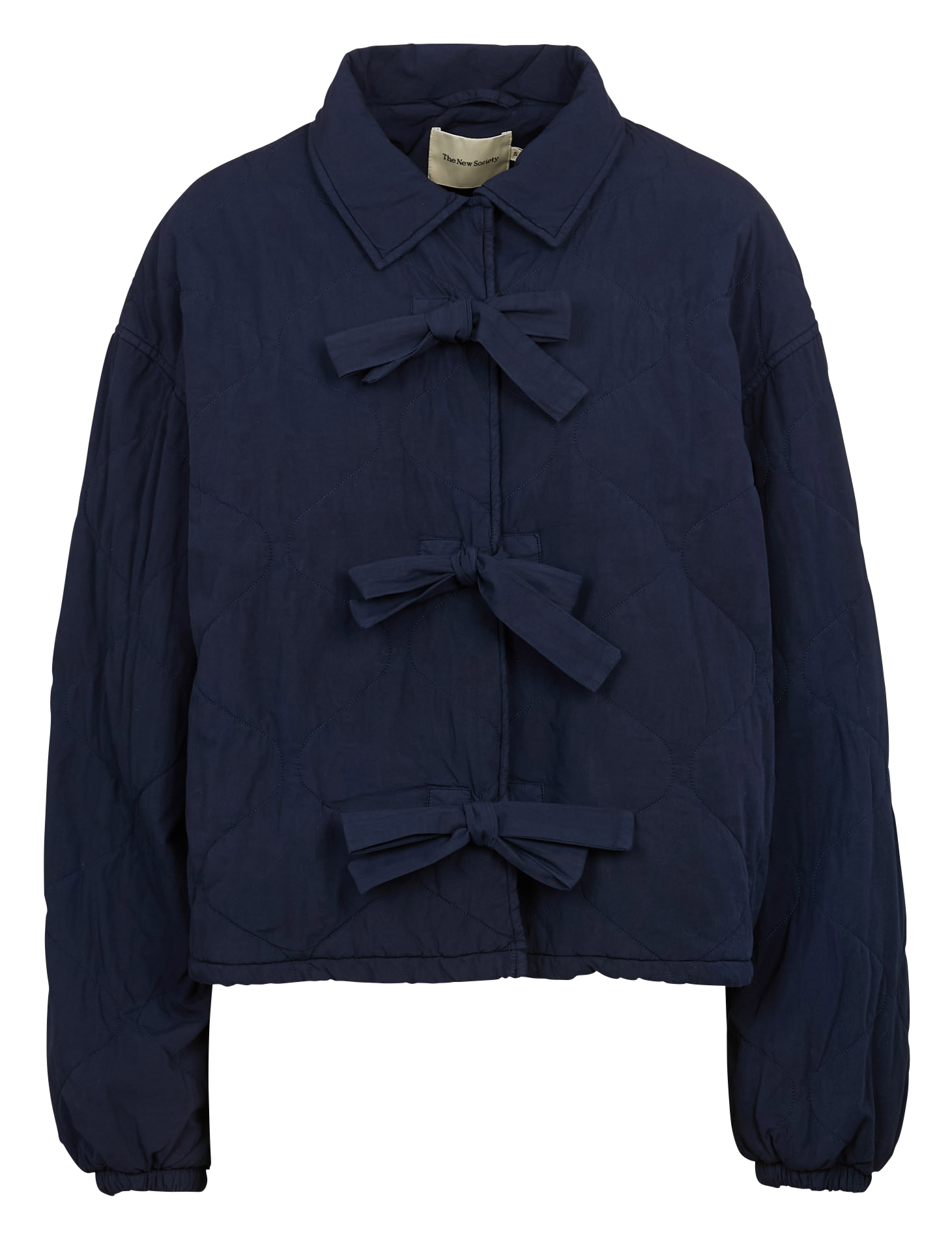 Ruimvallend, gewatteerd, katoenen jasje THE NEW SOCIETY Blauw