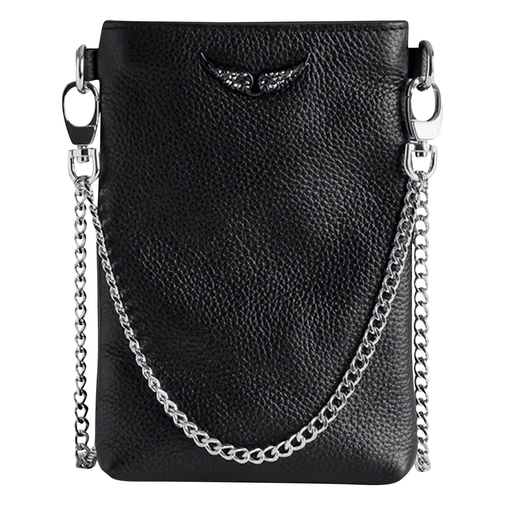 Smartphone-Tasche aus Leder ZADIG&VOLTAIRE Schwarz