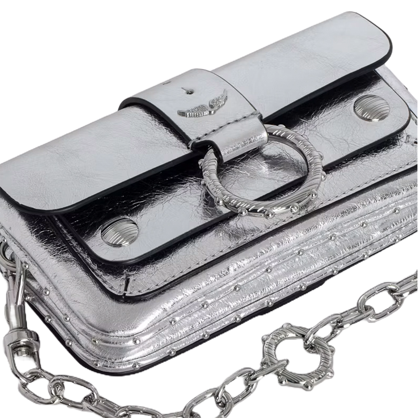 Leather shoulder bag ZADIG&VOLTAIRE Grey